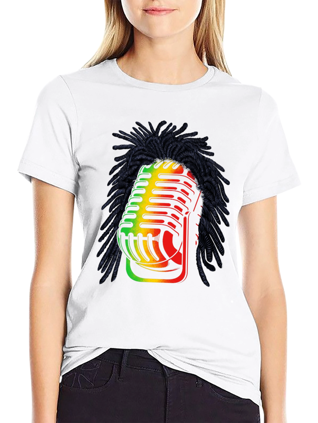 Rasta Microphone Graphic T-Shirt