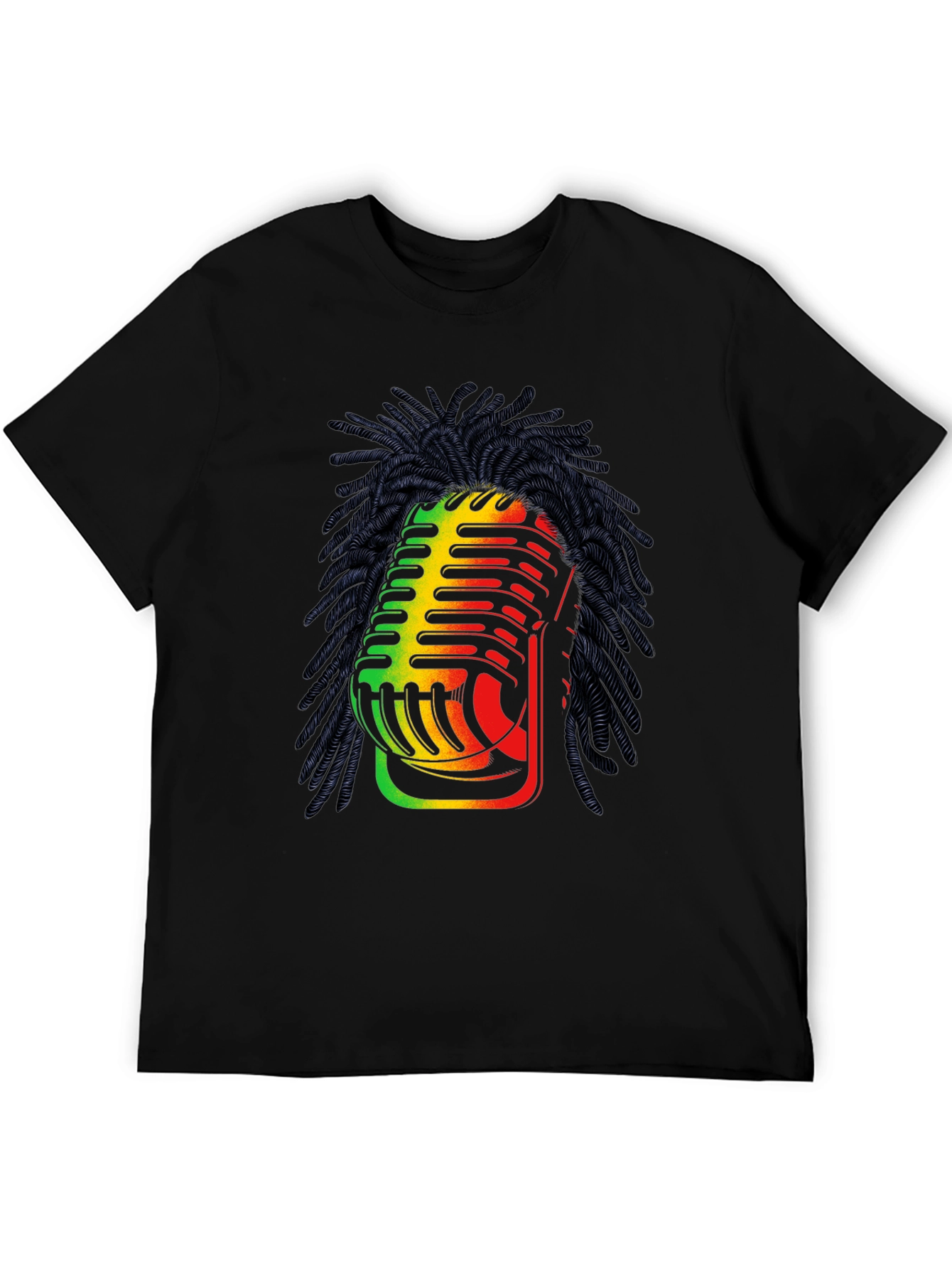 Rasta Microphone Graphic T-Shirt