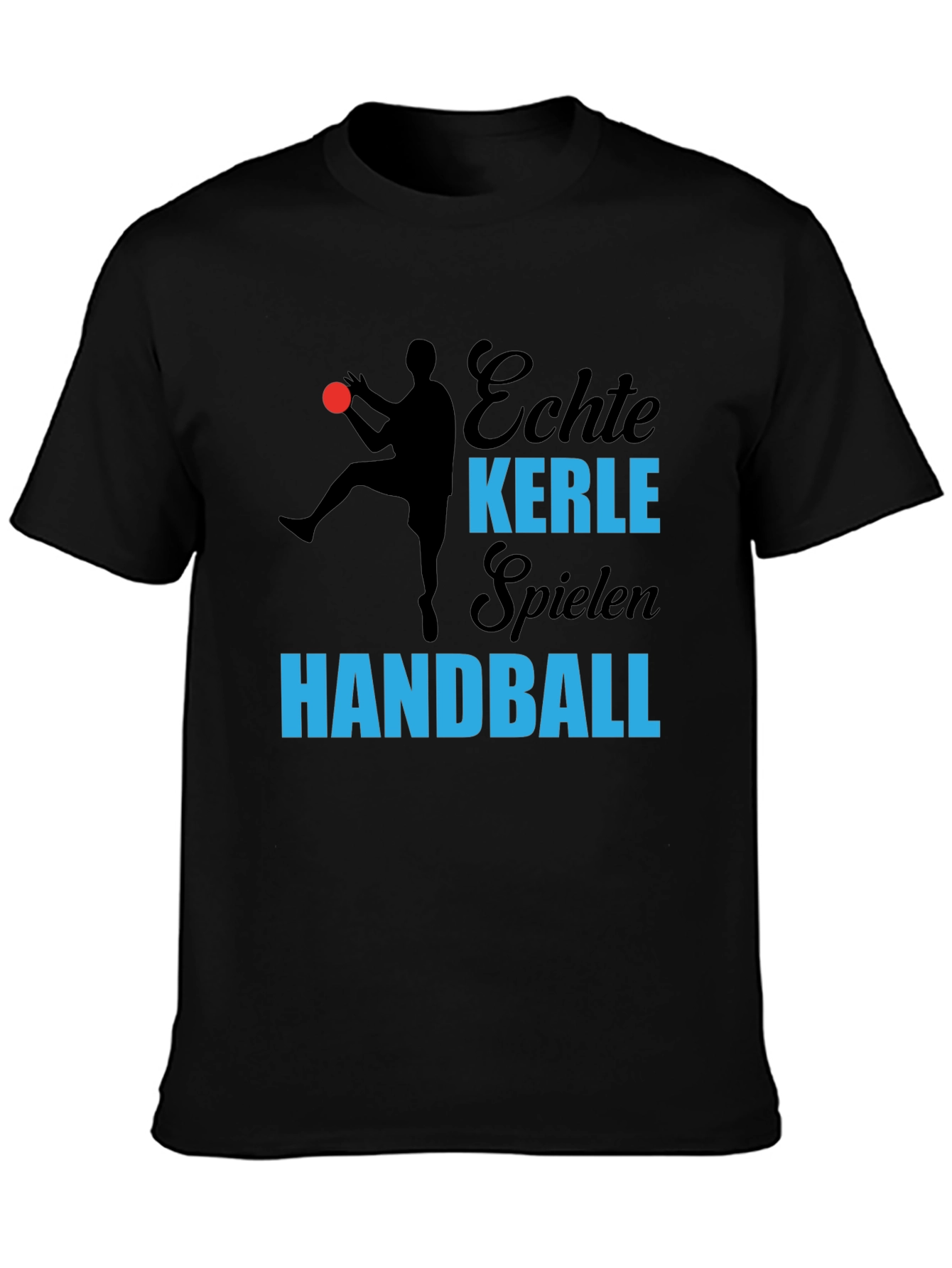 Echte Kerle Handball T-Shirt - Black