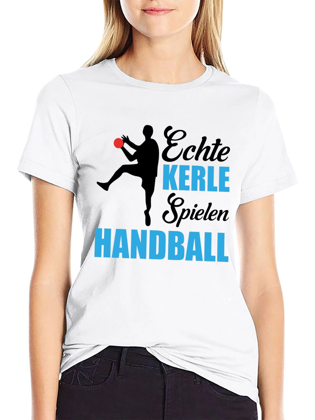Echte Kerle Handball T-Shirt - Black