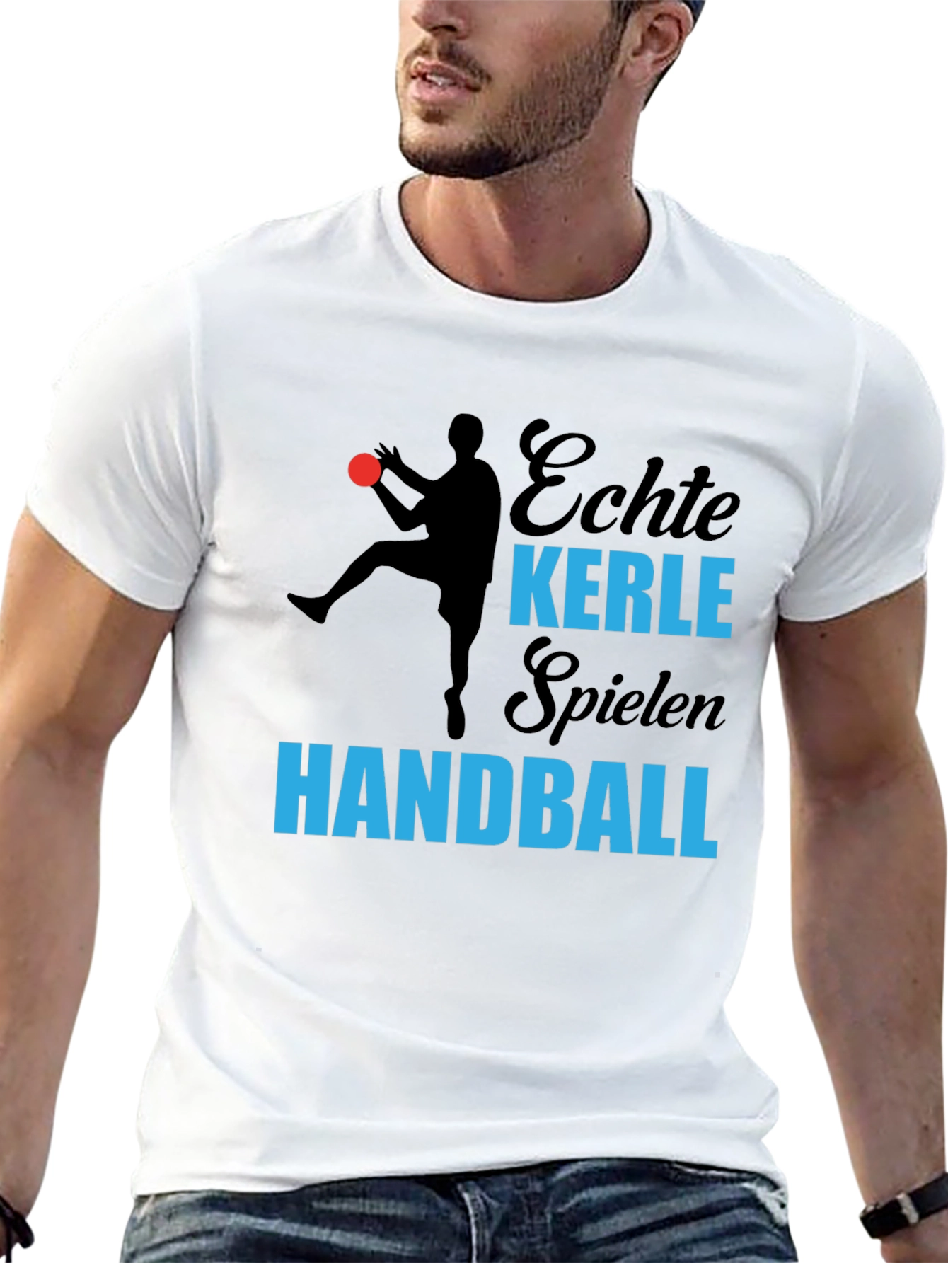 Echte Kerle Handball T-Shirt - Black