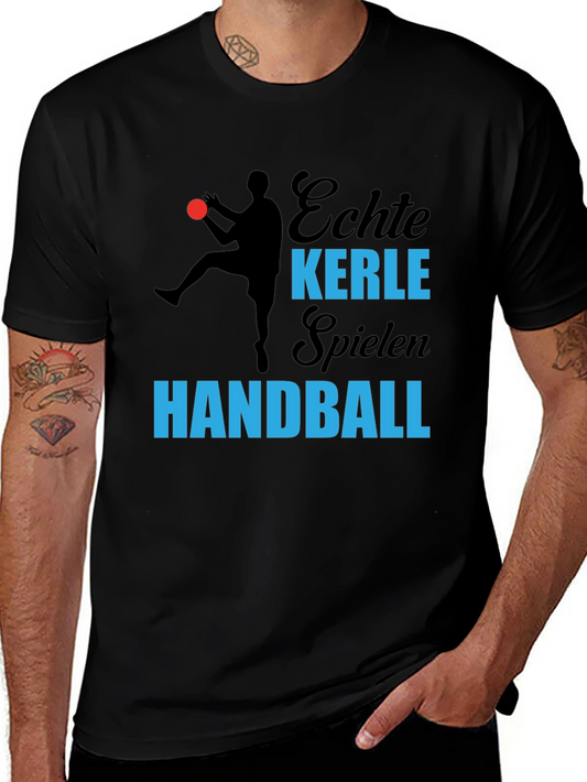 Echte Kerle Handball T-Shirt - Black