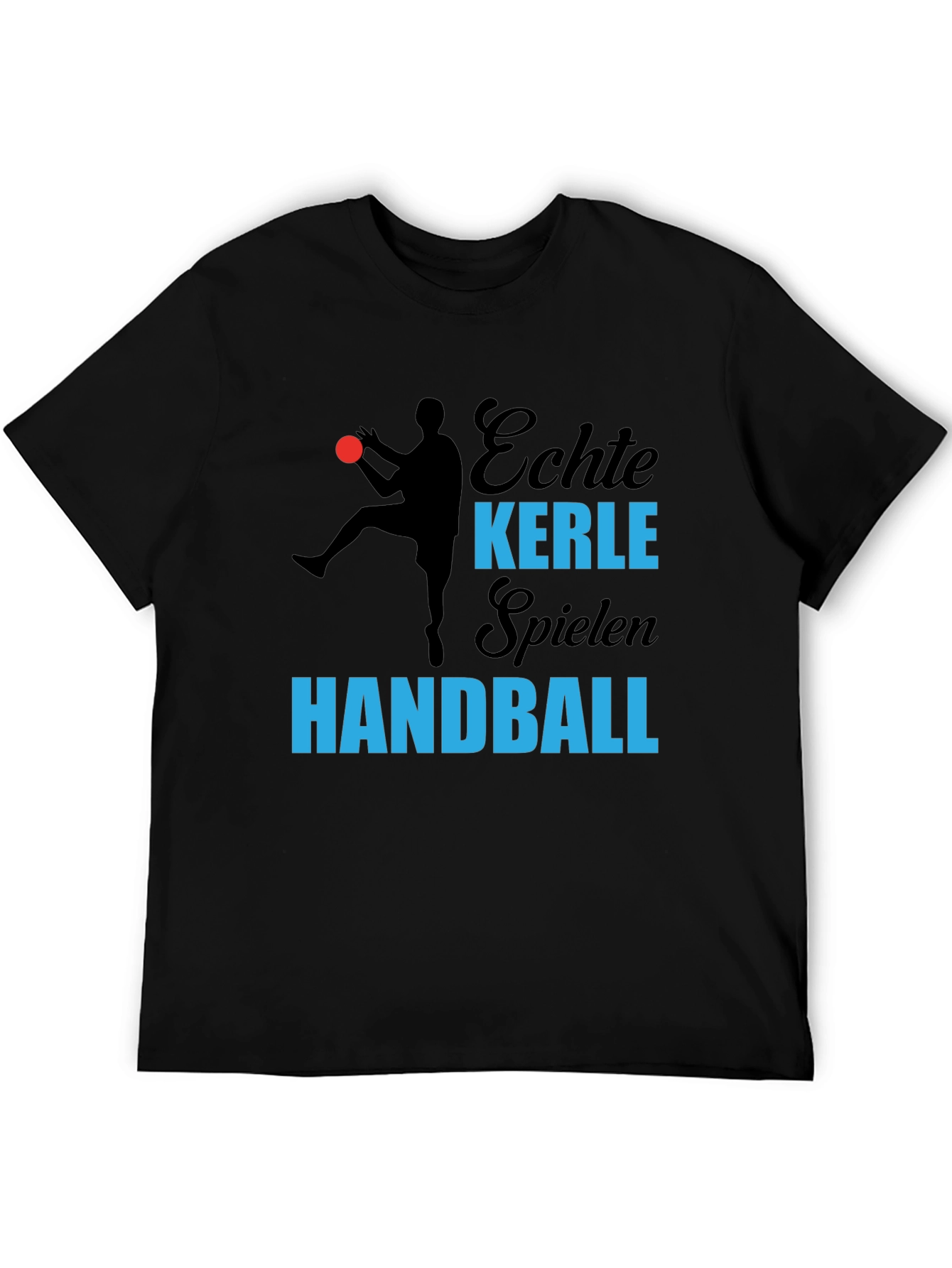 Echte Kerle Handball T-Shirt - Black