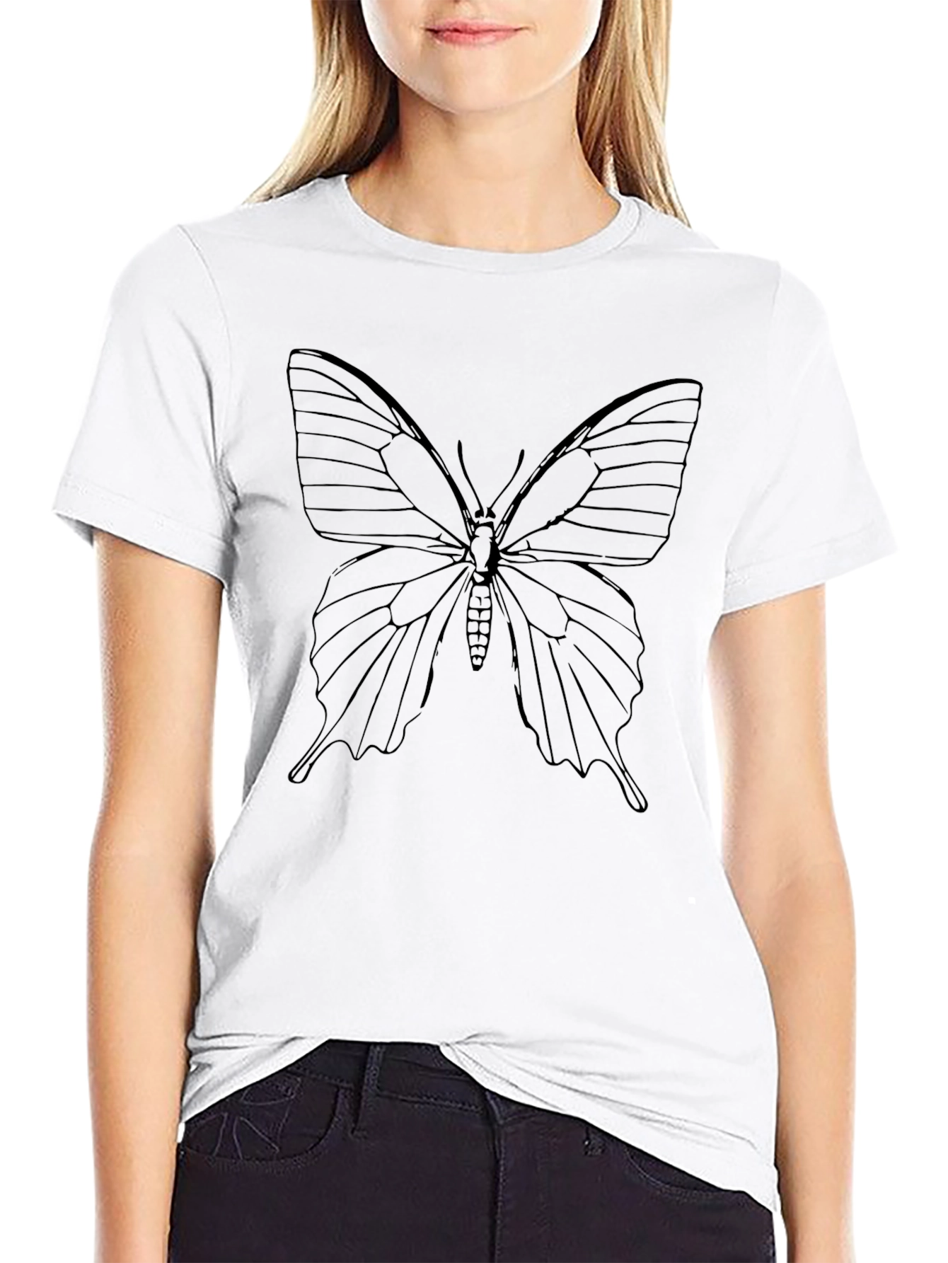 Butterfly Graphic Black T-Shirt for Men
