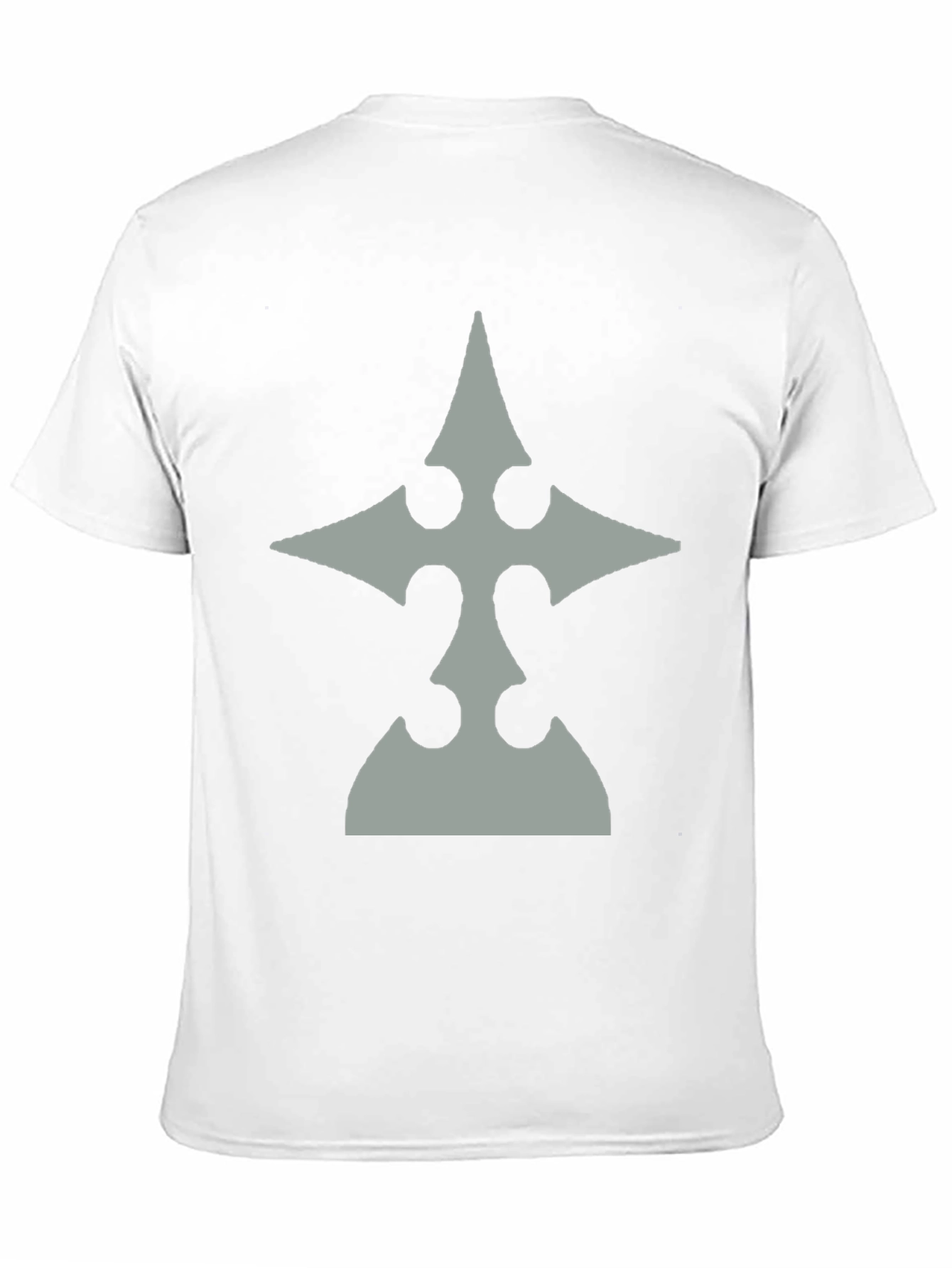 Mens Black T-Shirt with Gray Emblem