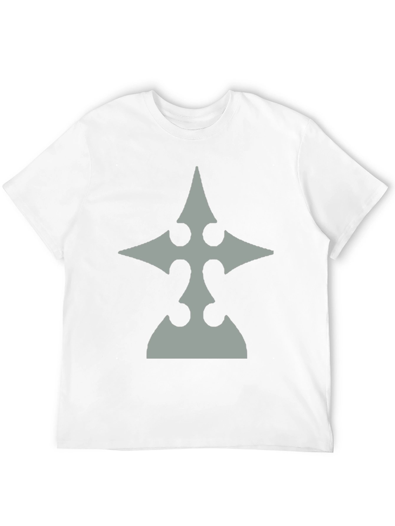 Mens Black T-Shirt with Gray Emblem