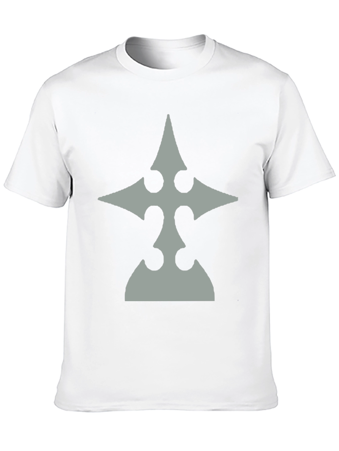 Mens Black T-Shirt with Gray Emblem