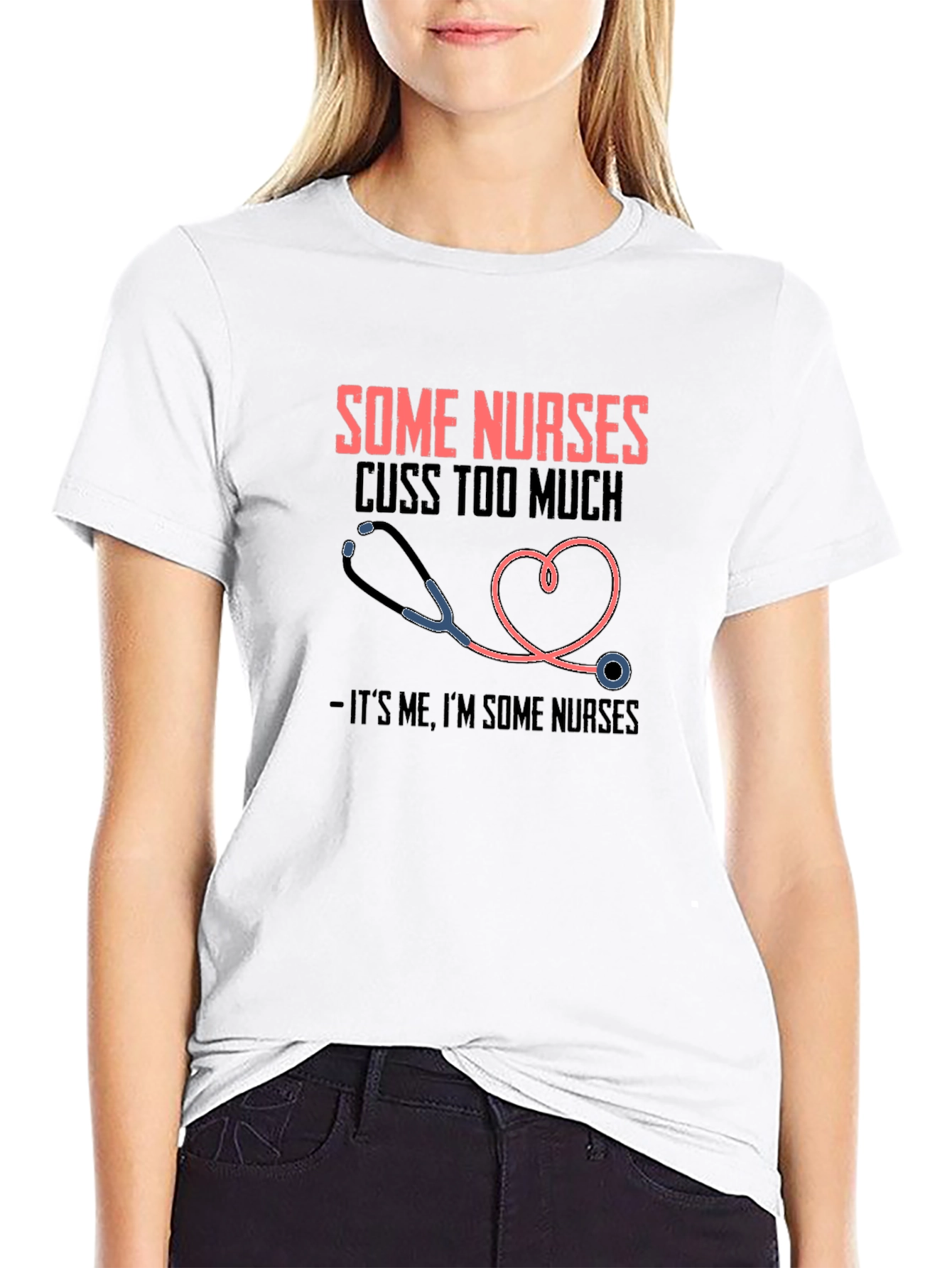 Funny Nurse T-Shirt - Some Nurses Cuss Too Much