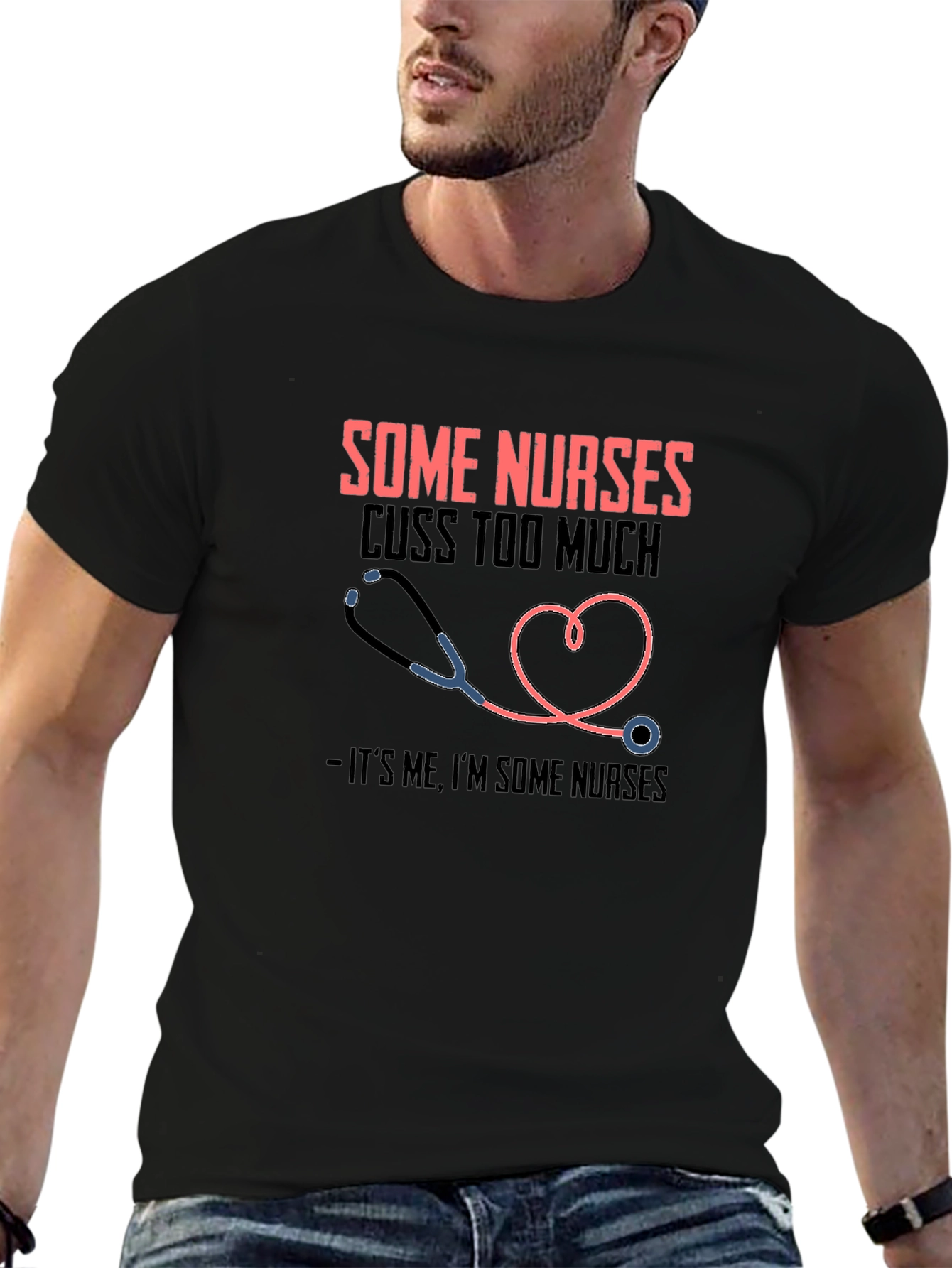 Funny Nurse T-Shirt - Some Nurses Cuss Too Much