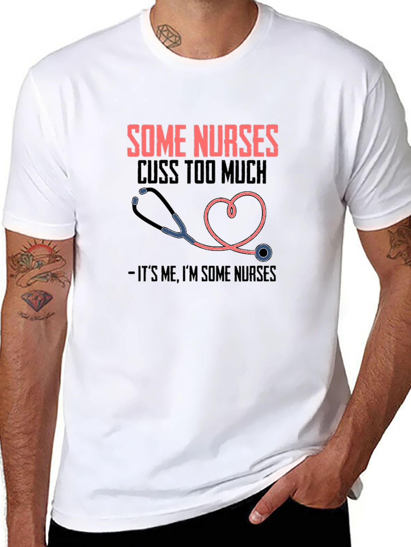 Funny Nurse T-Shirt - Some Nurses Cuss Too Much