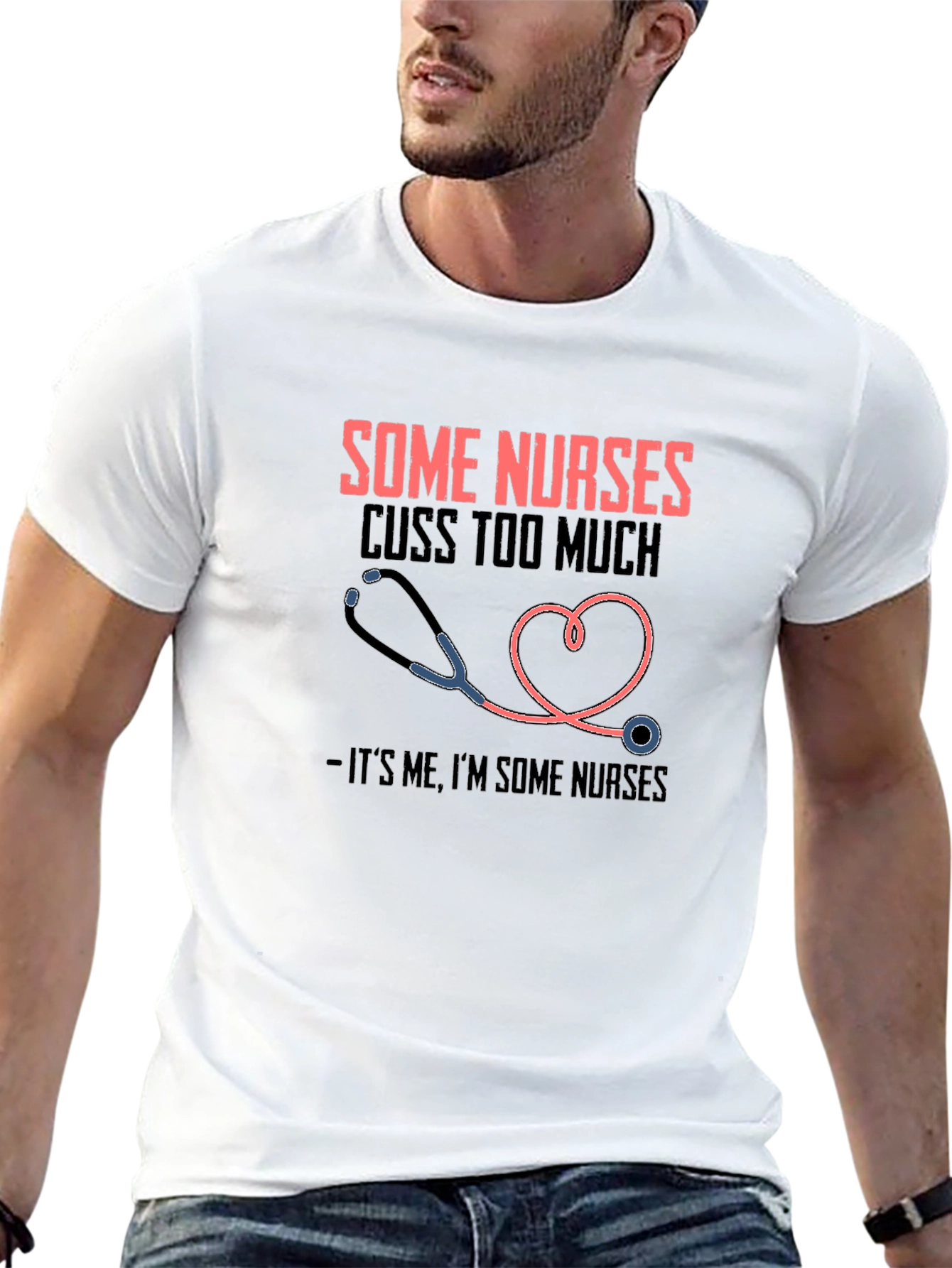 Funny Nurse T-Shirt - Some Nurses Cuss Too Much