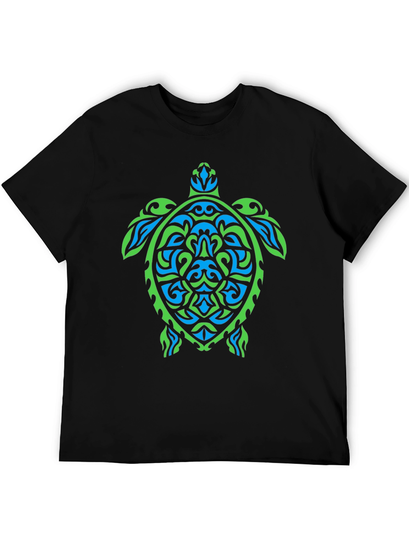 Tribal Turtle Graphic Tee - Black