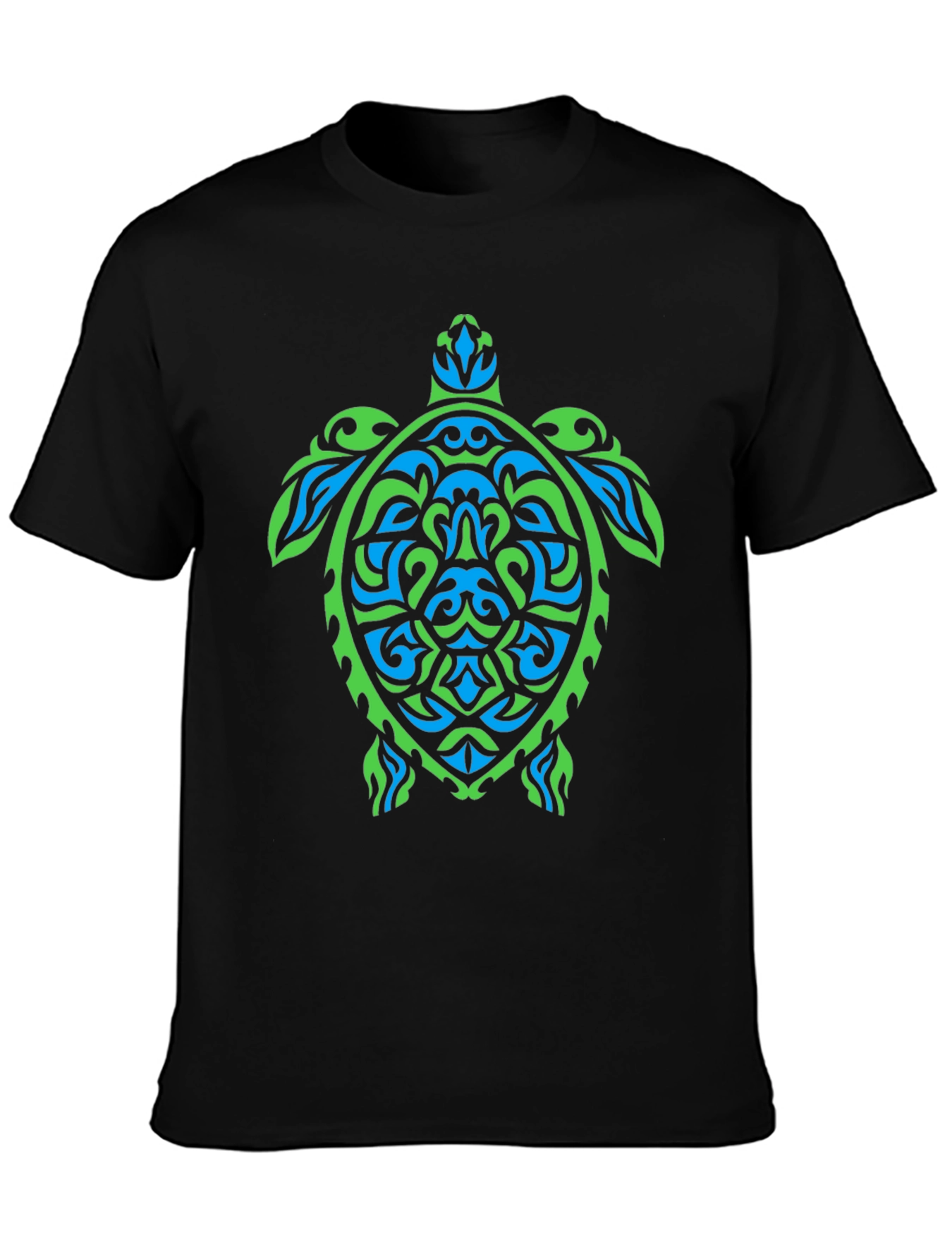 Tribal Turtle Graphic Tee - Black