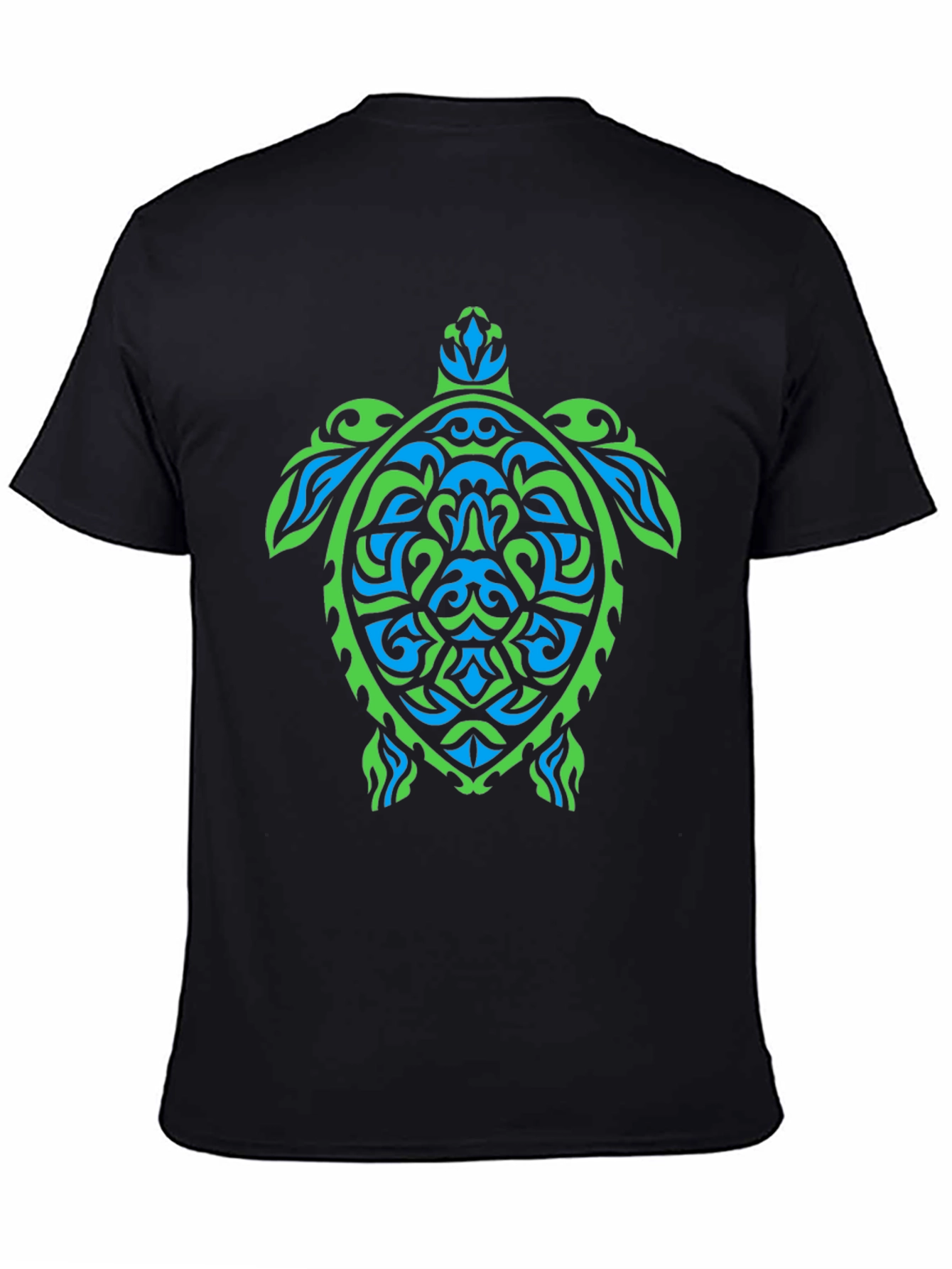 Tribal Turtle Graphic Tee - Black