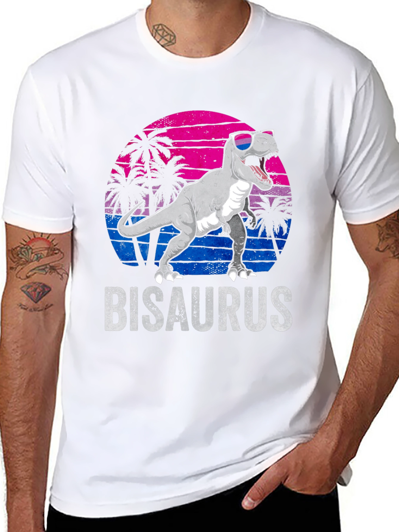 Bisaurus T-Shirt - Retro Dinosaur Pride Tee