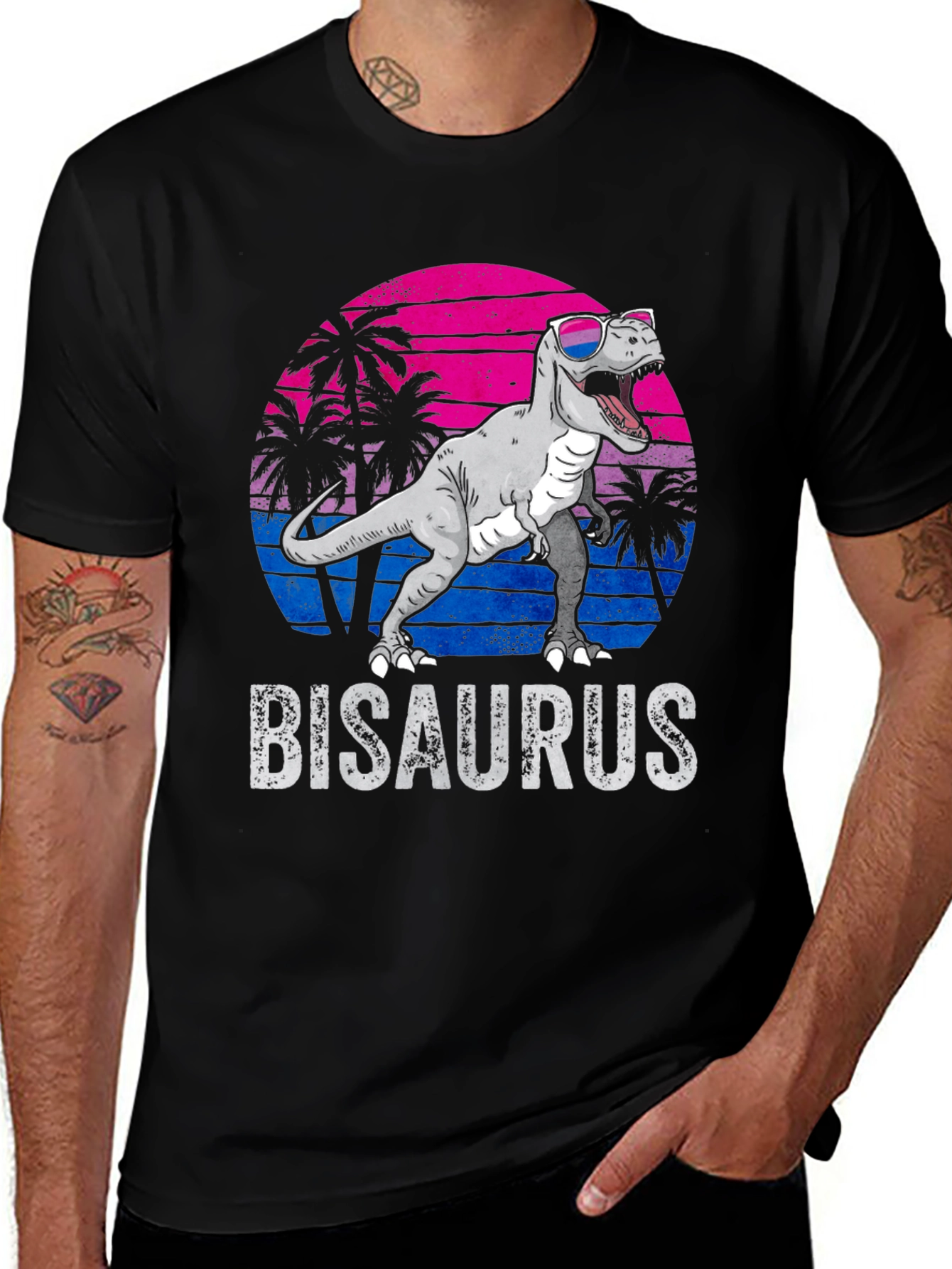Bisaurus T-Shirt - Retro Dinosaur Pride Tee