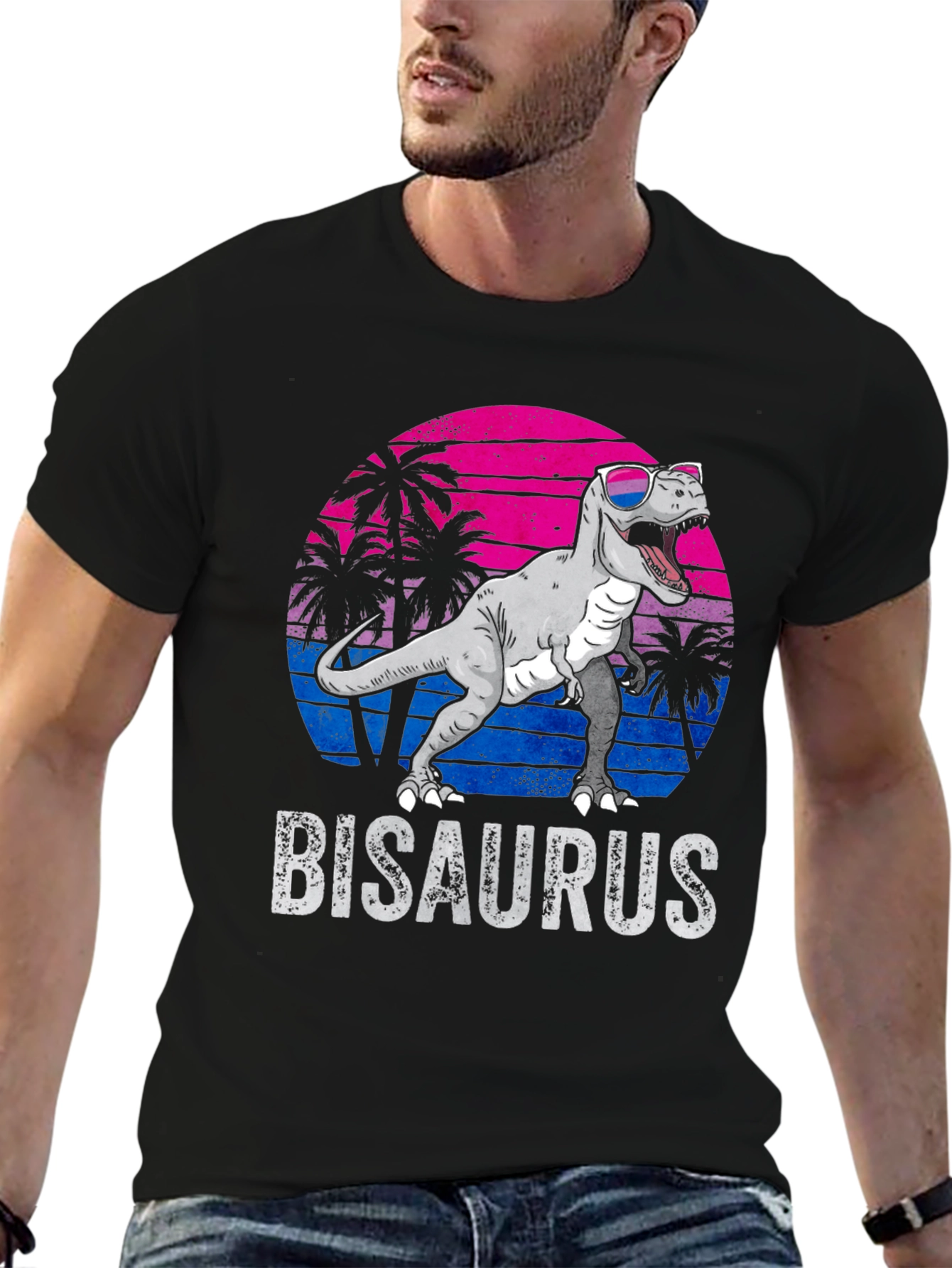 Bisaurus T-Shirt - Retro Dinosaur Pride Tee
