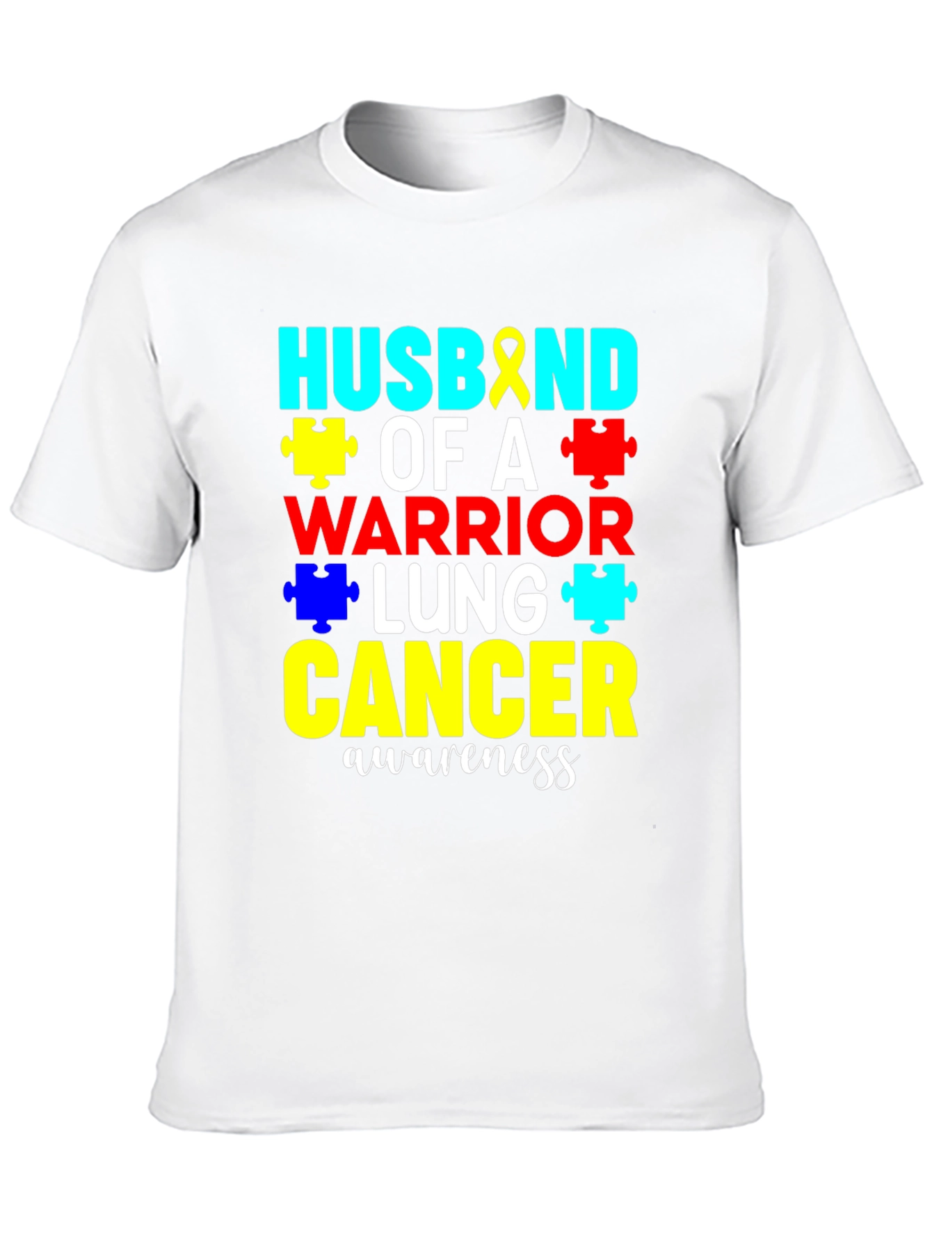 Husband of a Lung Cancer Warrior Awareness T-Shirt