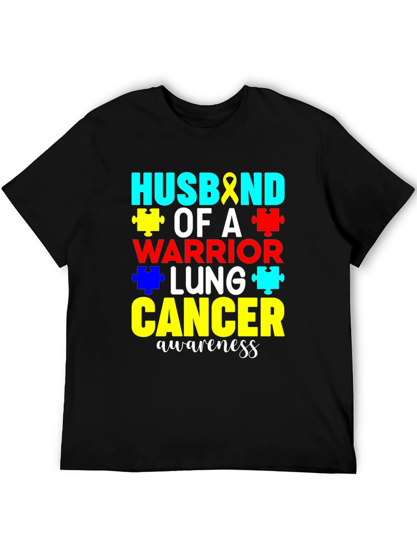 Husband of a Lung Cancer Warrior Awareness T-Shirt