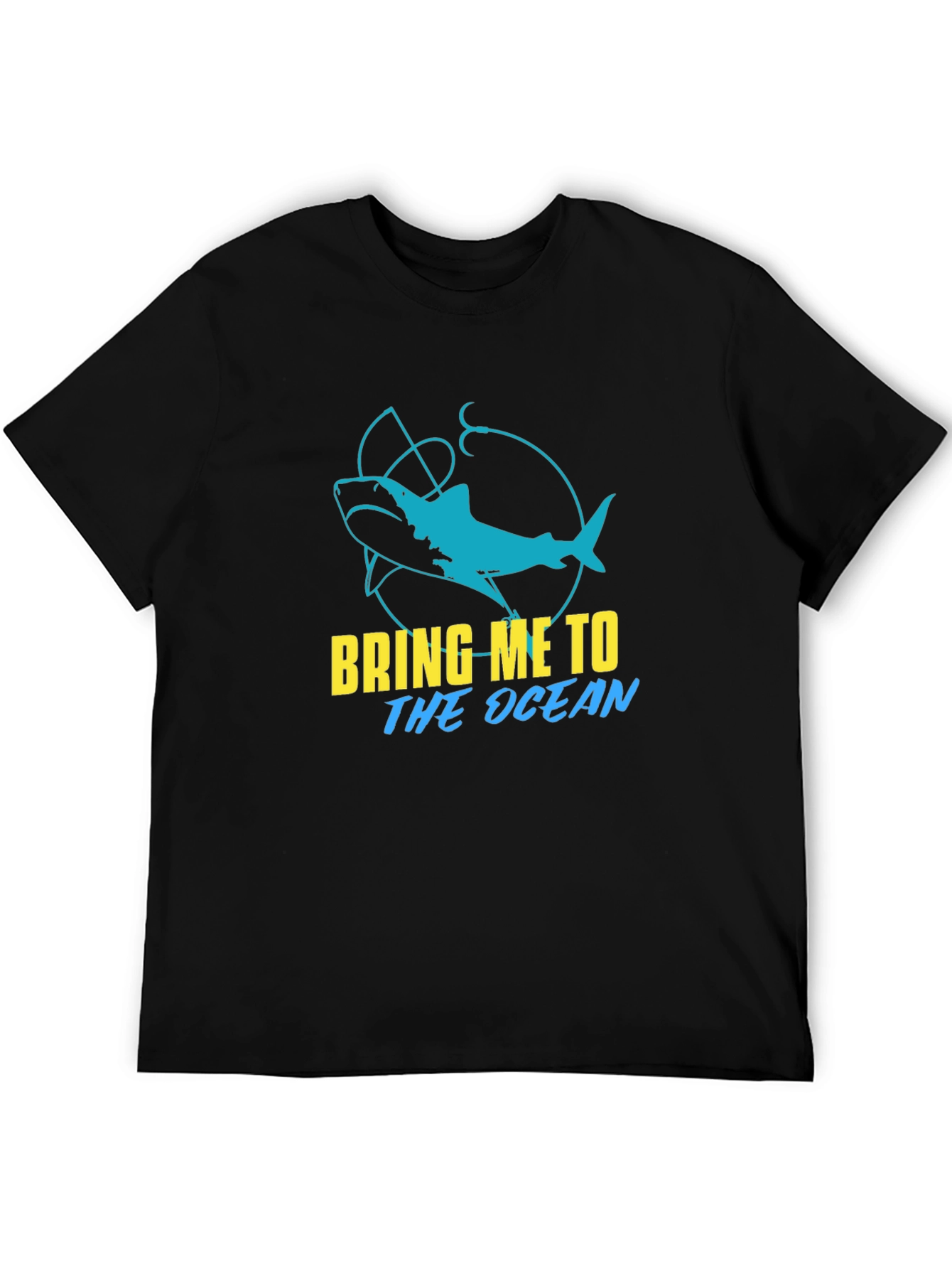 Ocean Shark Graphic T-Shirt - Black