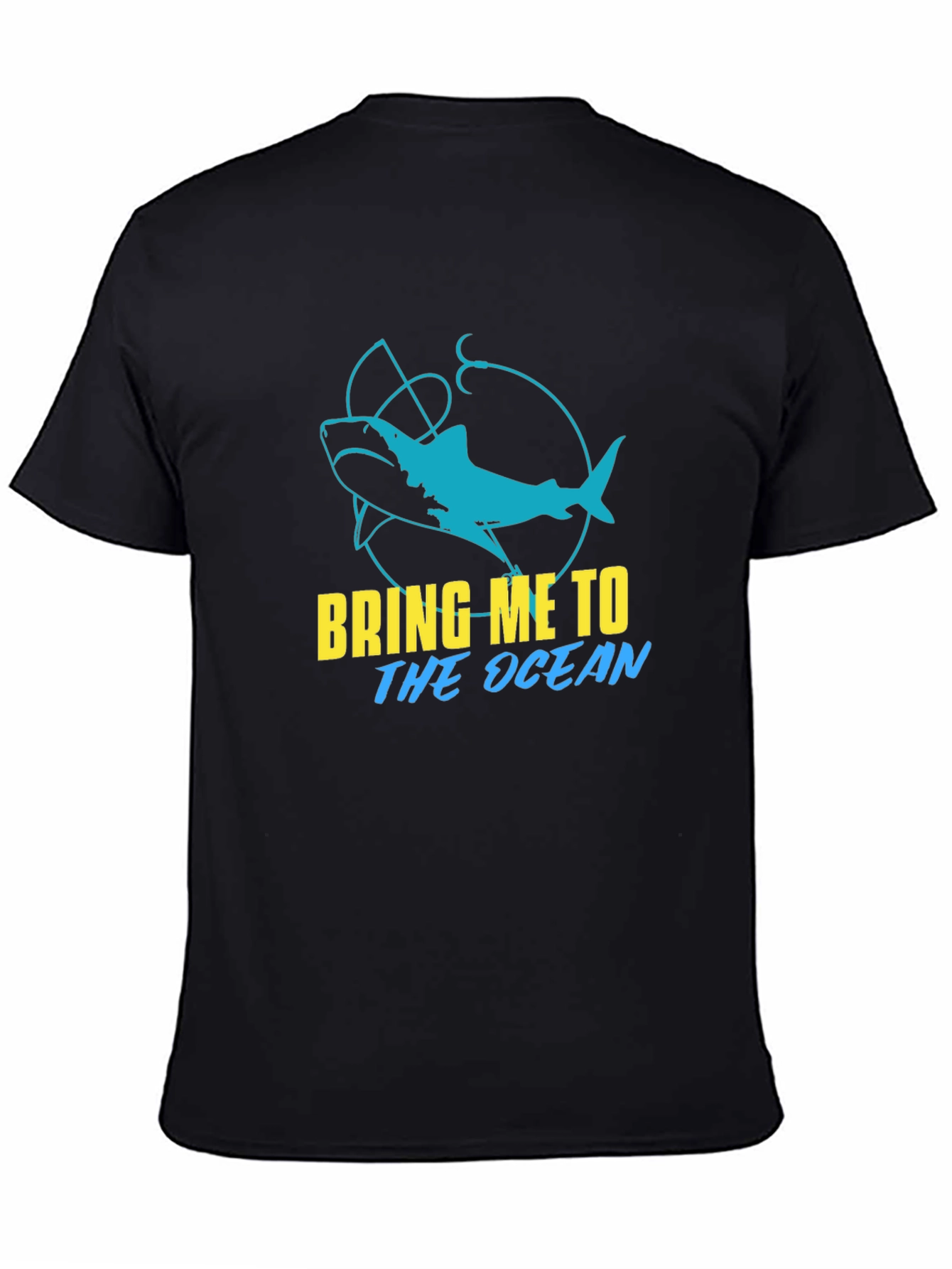 Ocean Shark Graphic T-Shirt - Black