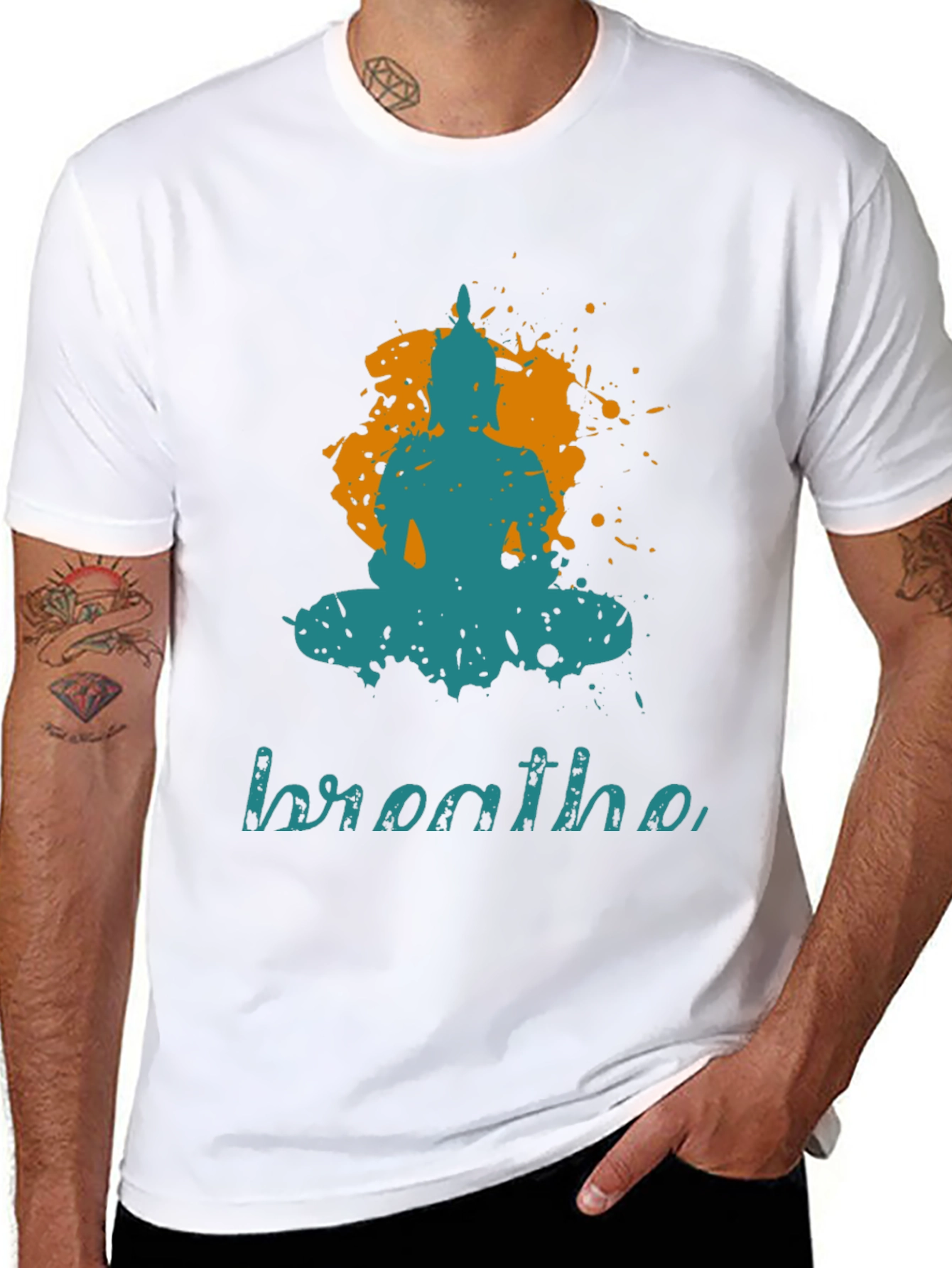 Breathe Buddha Graphic Tee - Yoga Zen Style