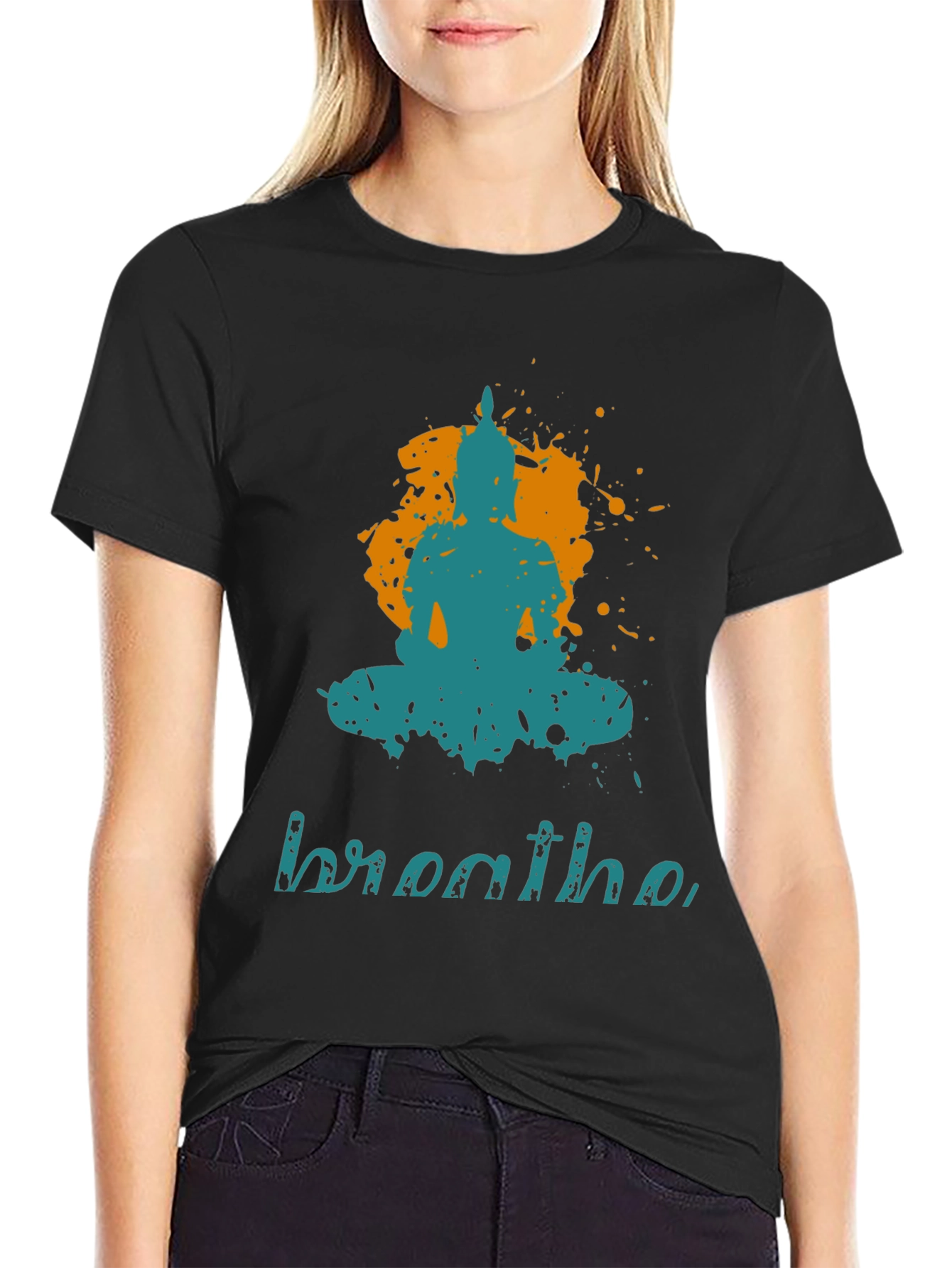 Breathe Buddha Graphic Tee - Yoga Zen Style