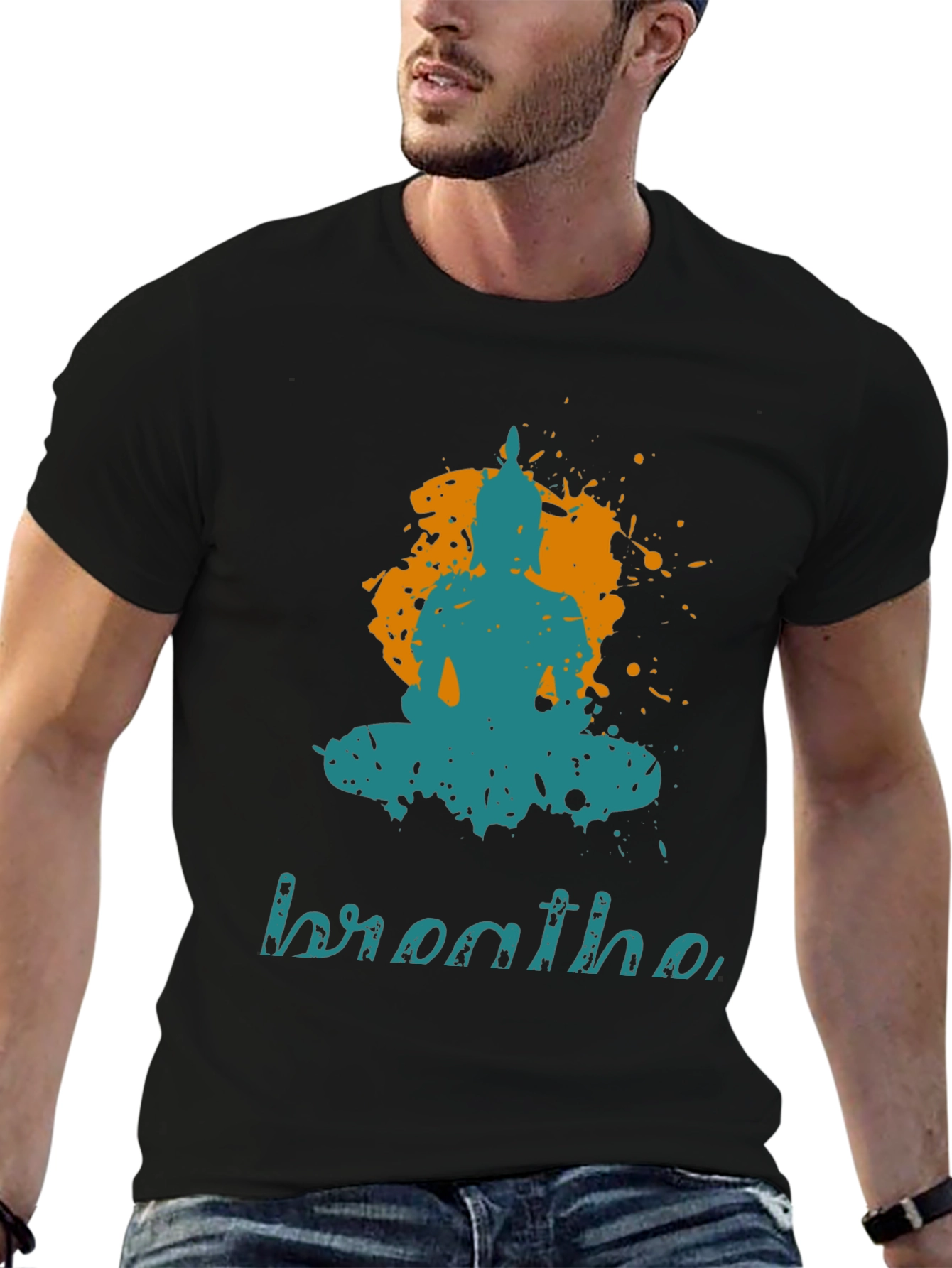 Breathe Buddha Graphic Tee - Yoga Zen Style