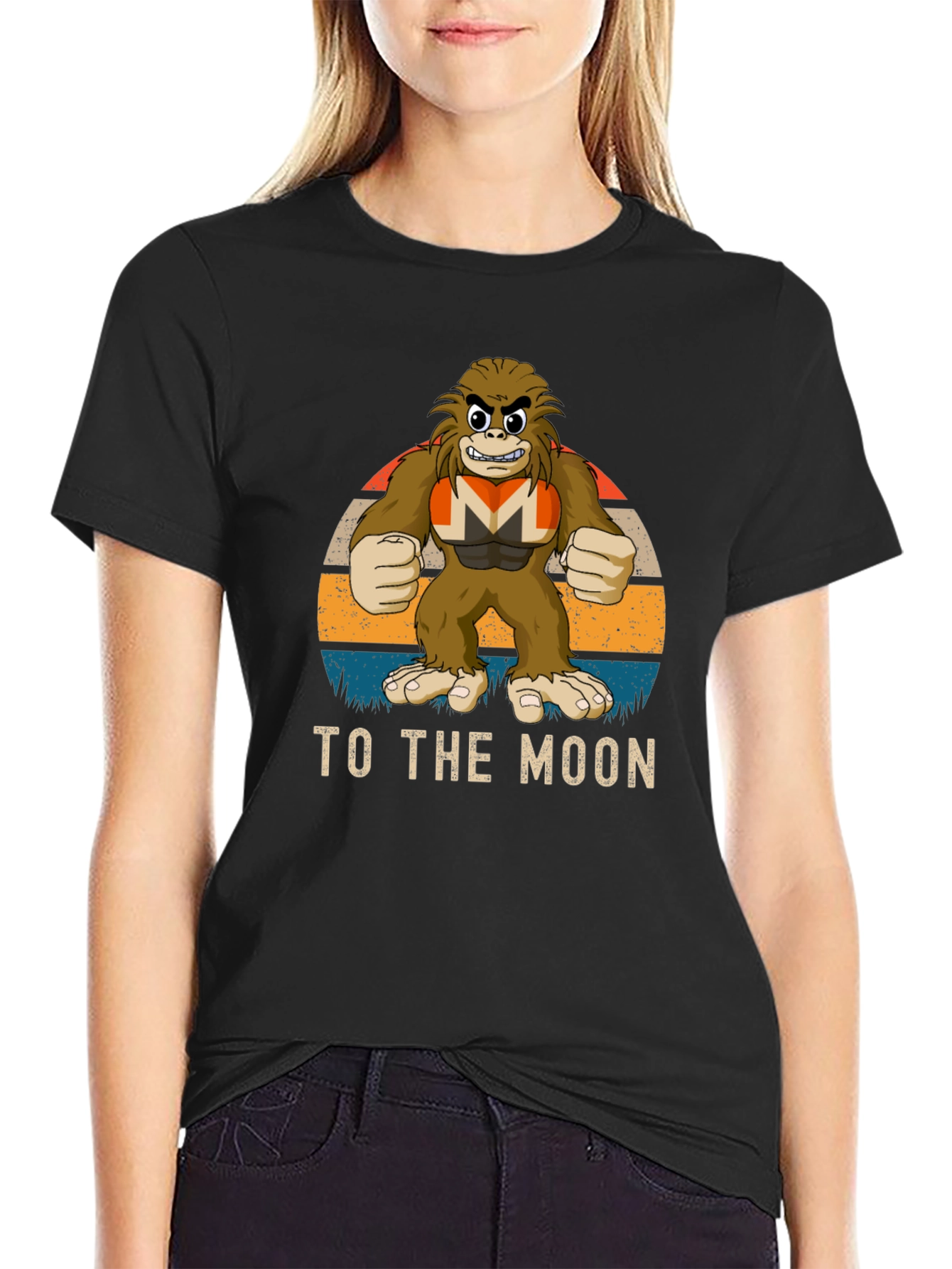 To The Moon Crypto Meme Graphic Tee