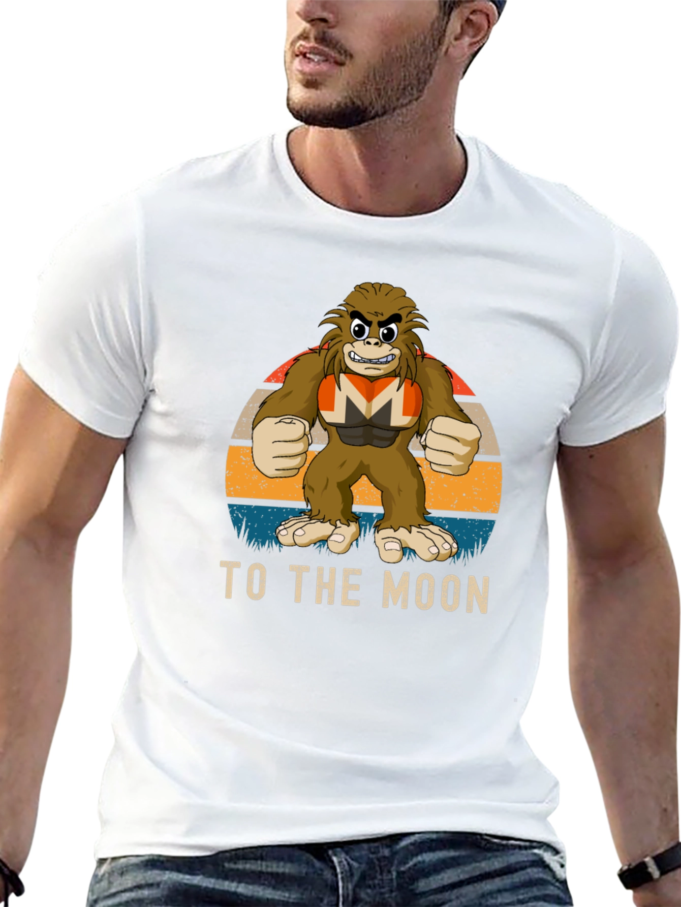To The Moon Crypto Meme Graphic Tee