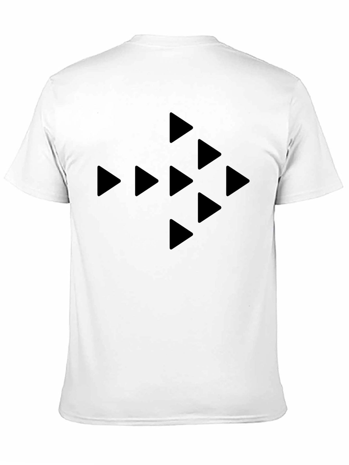 Black Triangle Pattern T-Shirt - Modern Style