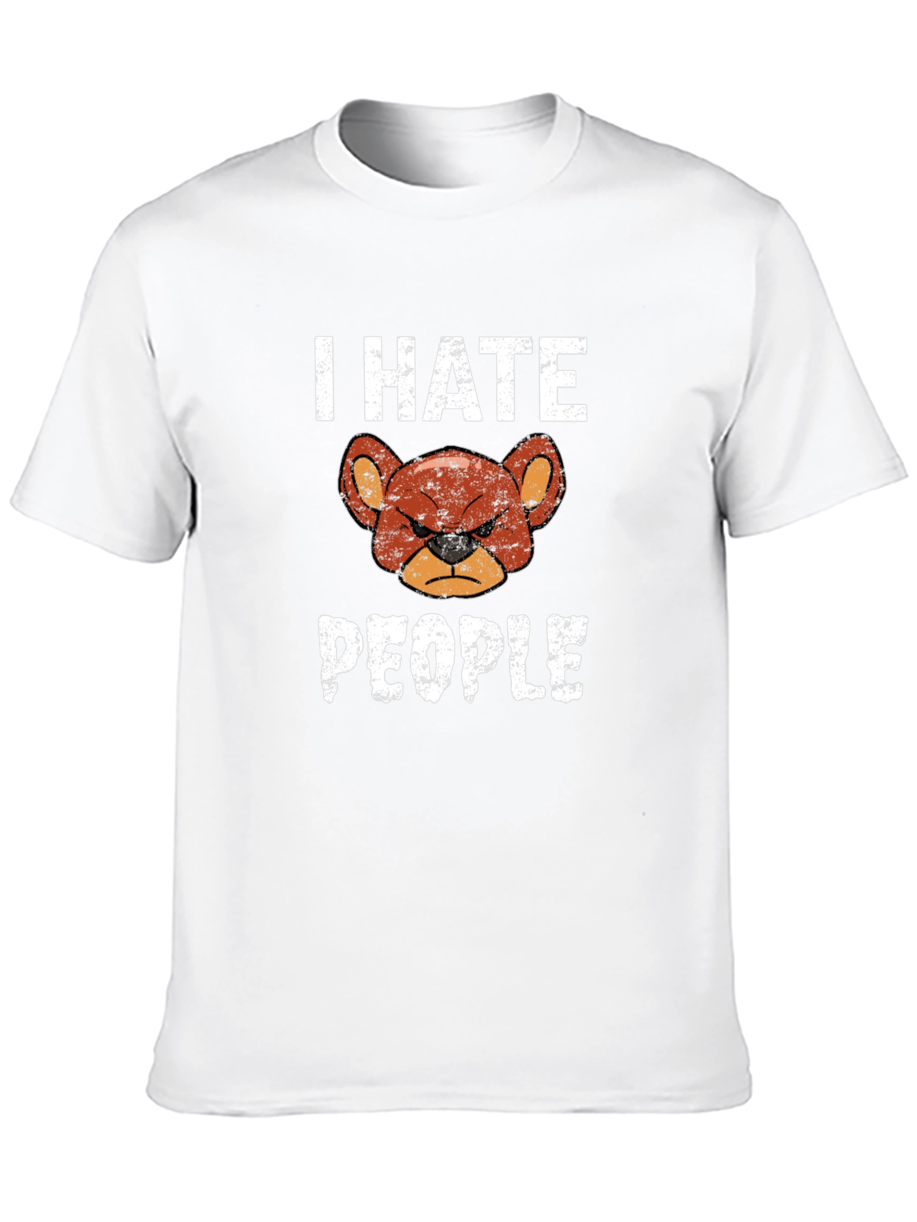I Hate People Grumpy Bear Graphic T-Shirt