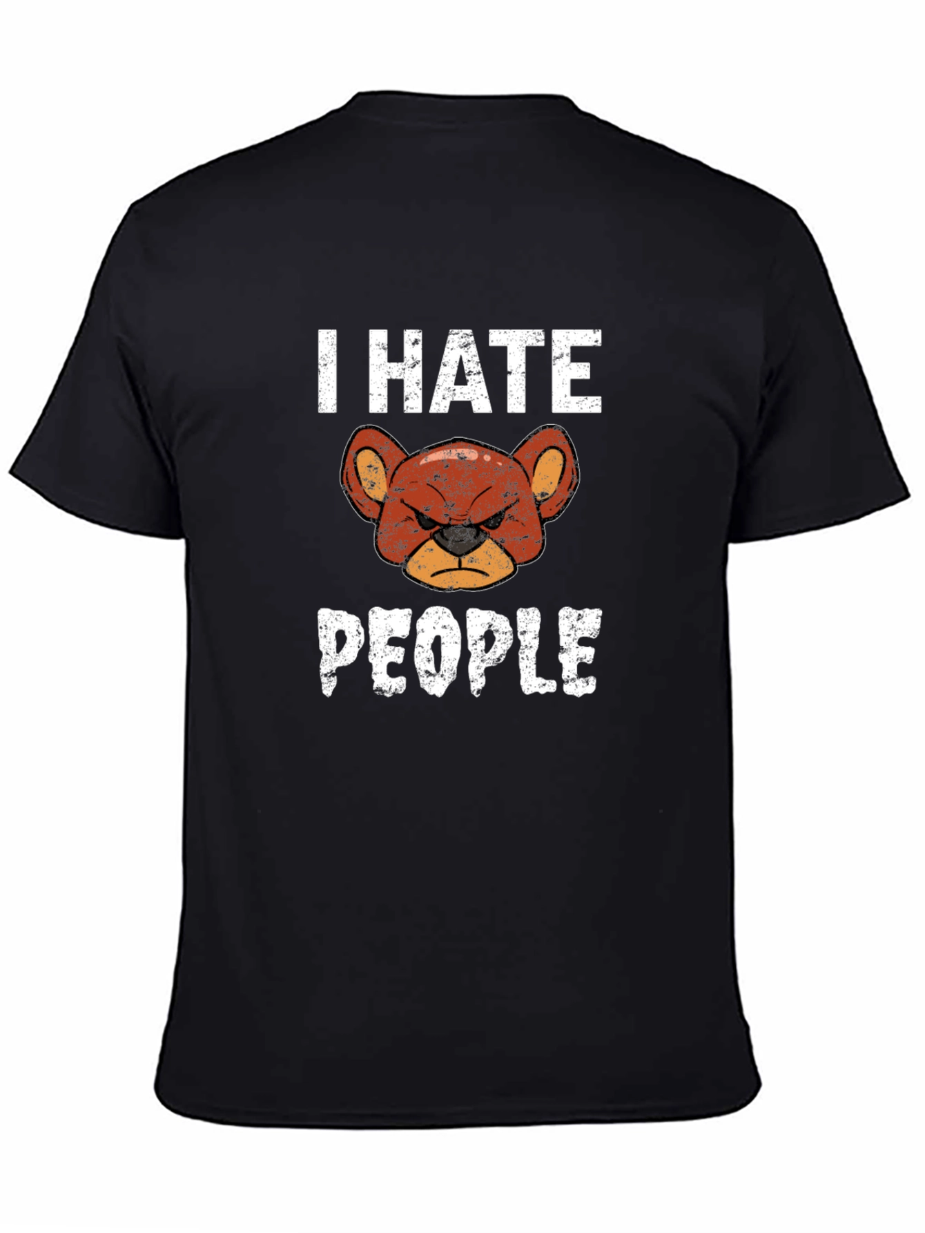 I Hate People Grumpy Bear Graphic T-Shirt