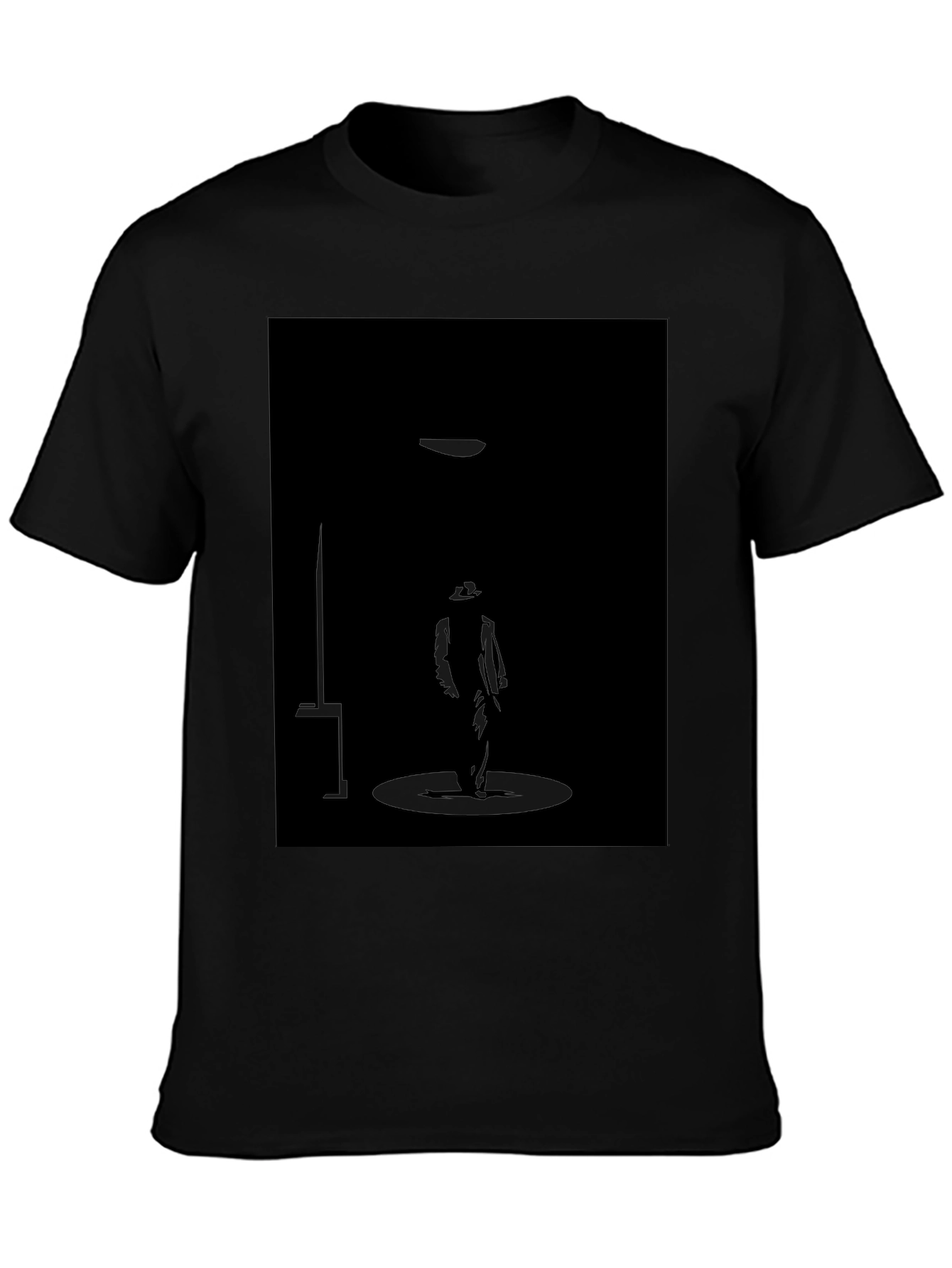 Silhouette Spotlight Graphic Black T-Shirt