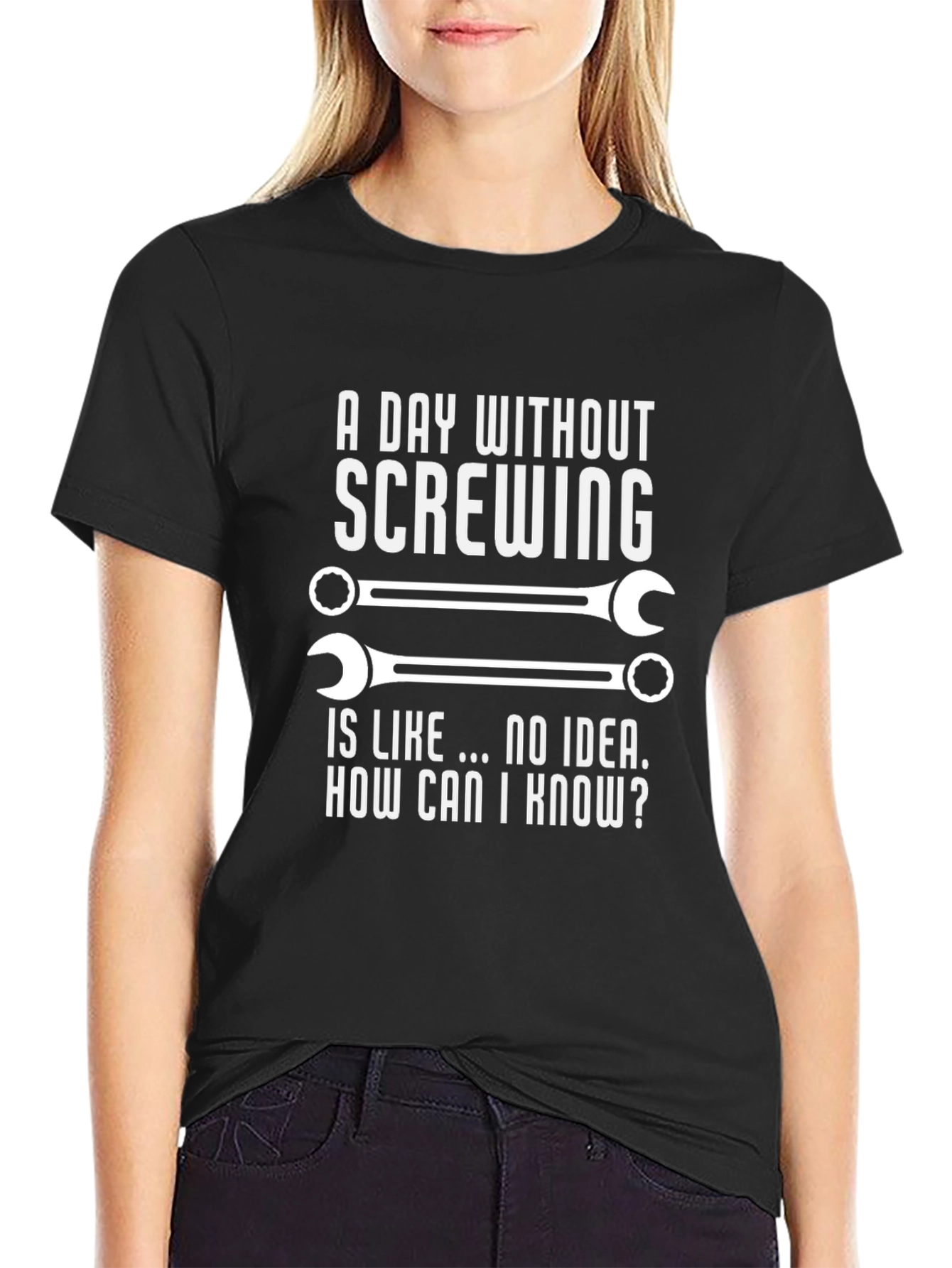 Funny Mechanic T-Shirt - A Day Without Screwing
