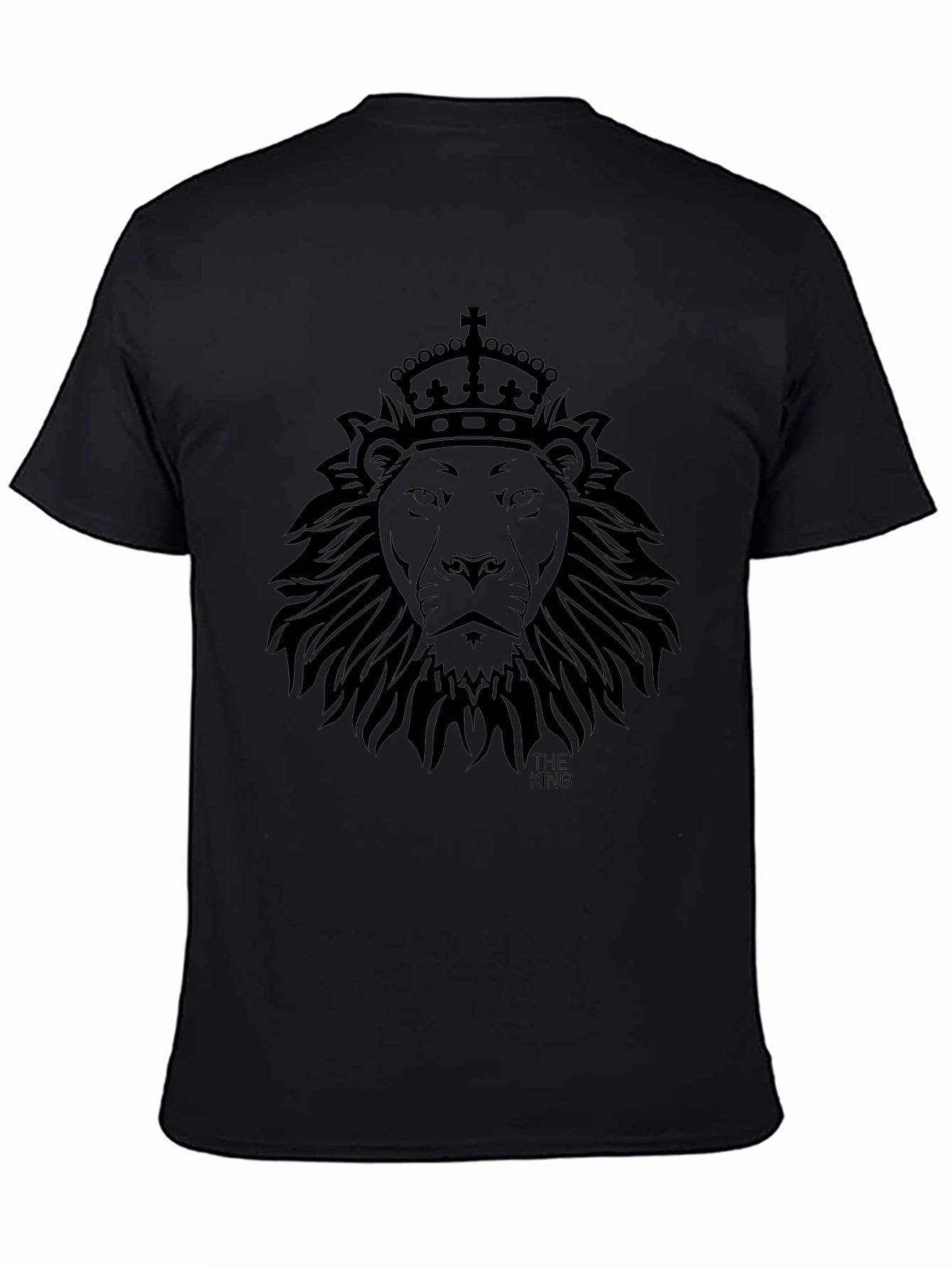 King Lion Graphic Tee - Black Cotton T-Shirt
