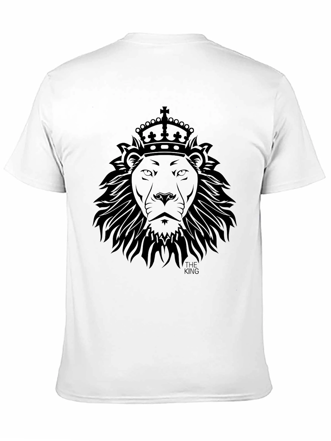King Lion Graphic Tee - Black Cotton T-Shirt