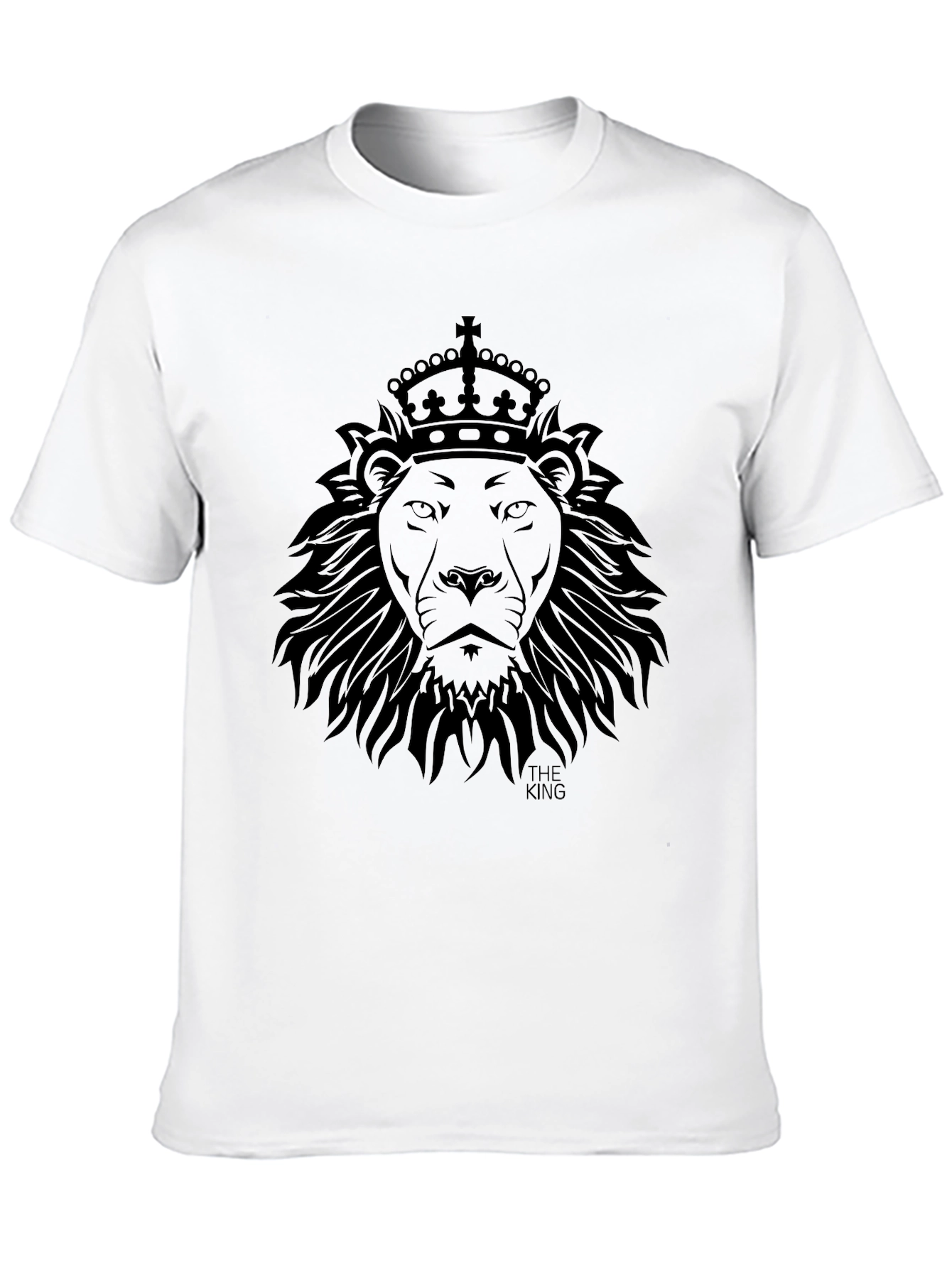 King Lion Graphic Tee - Black Cotton T-Shirt