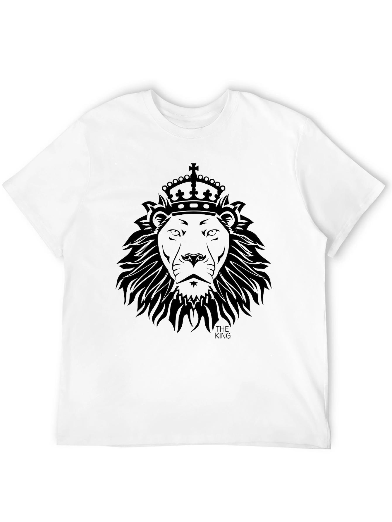 King Lion Graphic Tee - Black Cotton T-Shirt