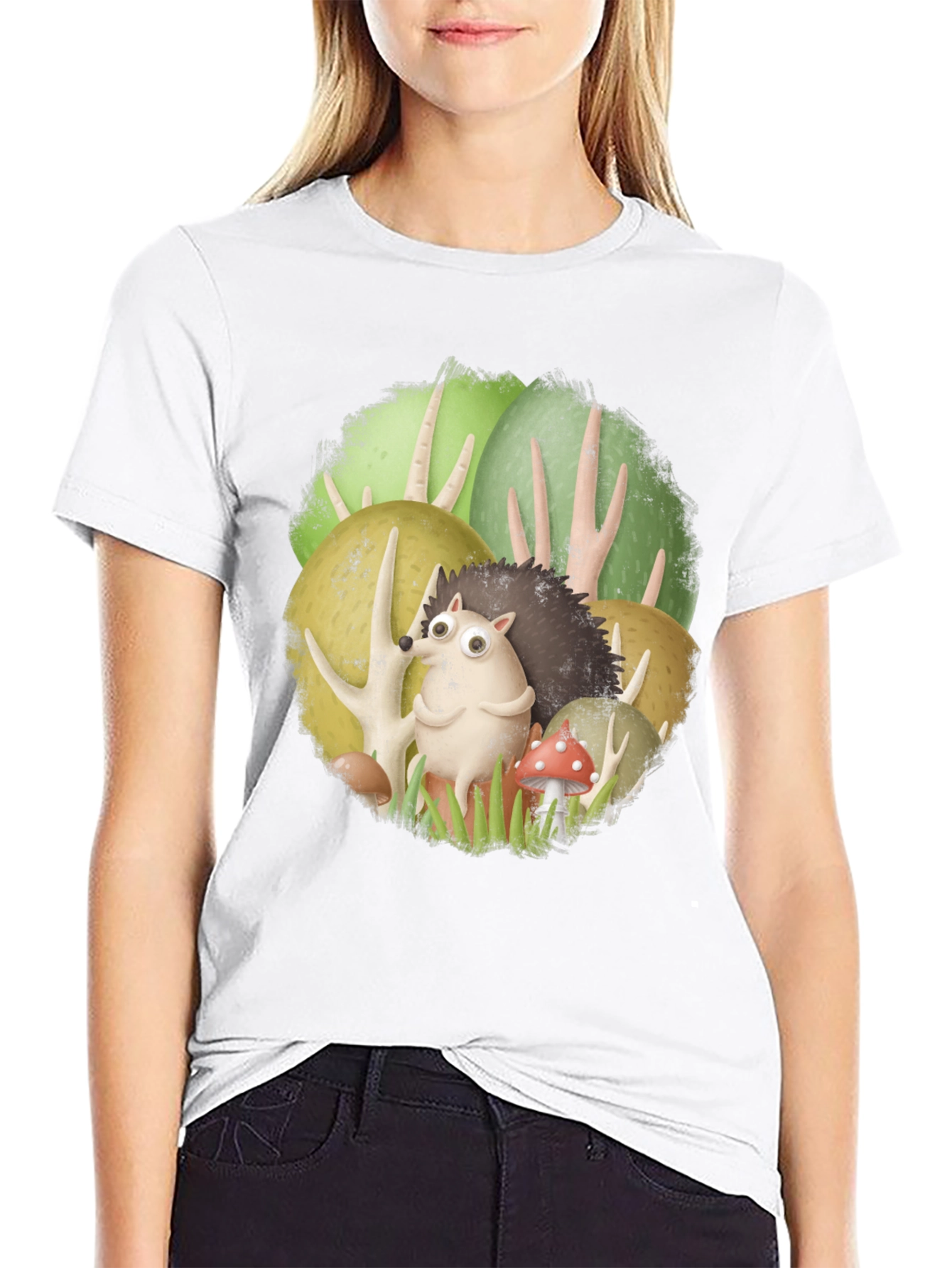 Forest Friends Tee - Cute Hedgehog Design