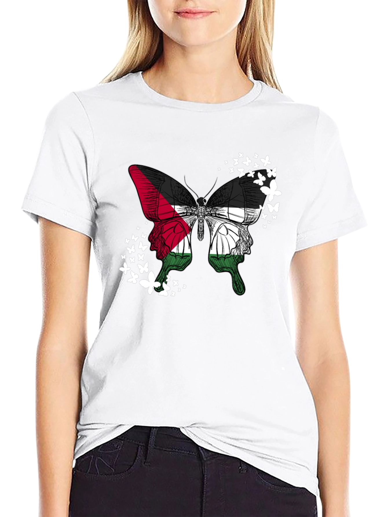 Palestinian Flag Butterfly T-Shirt