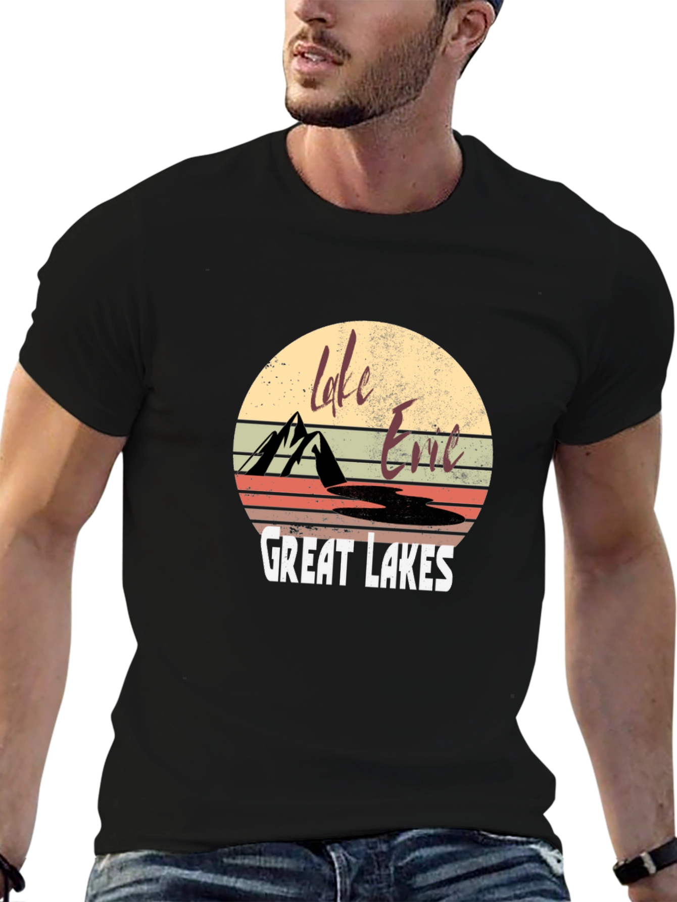 Lake Erie Great Lakes Retro T-Shirt
