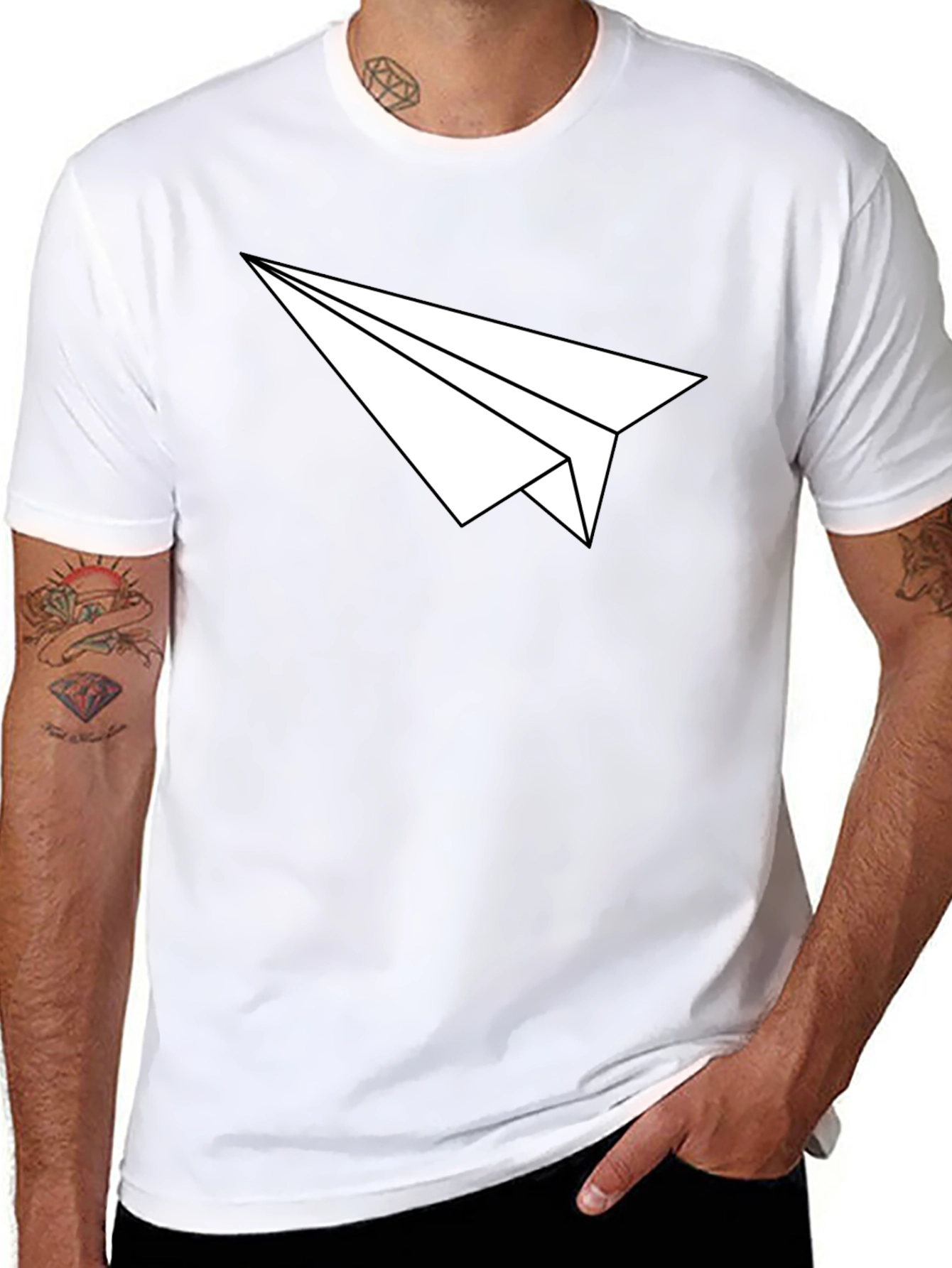 Paper Plane Graphic Tee - Classic Comfort
