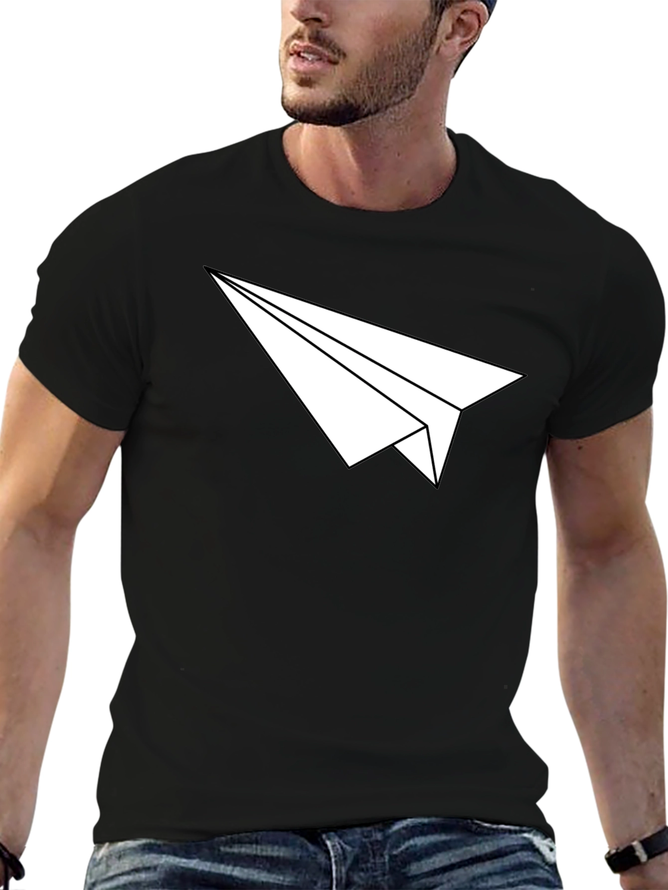 Paper Plane Graphic Tee - Classic Comfort