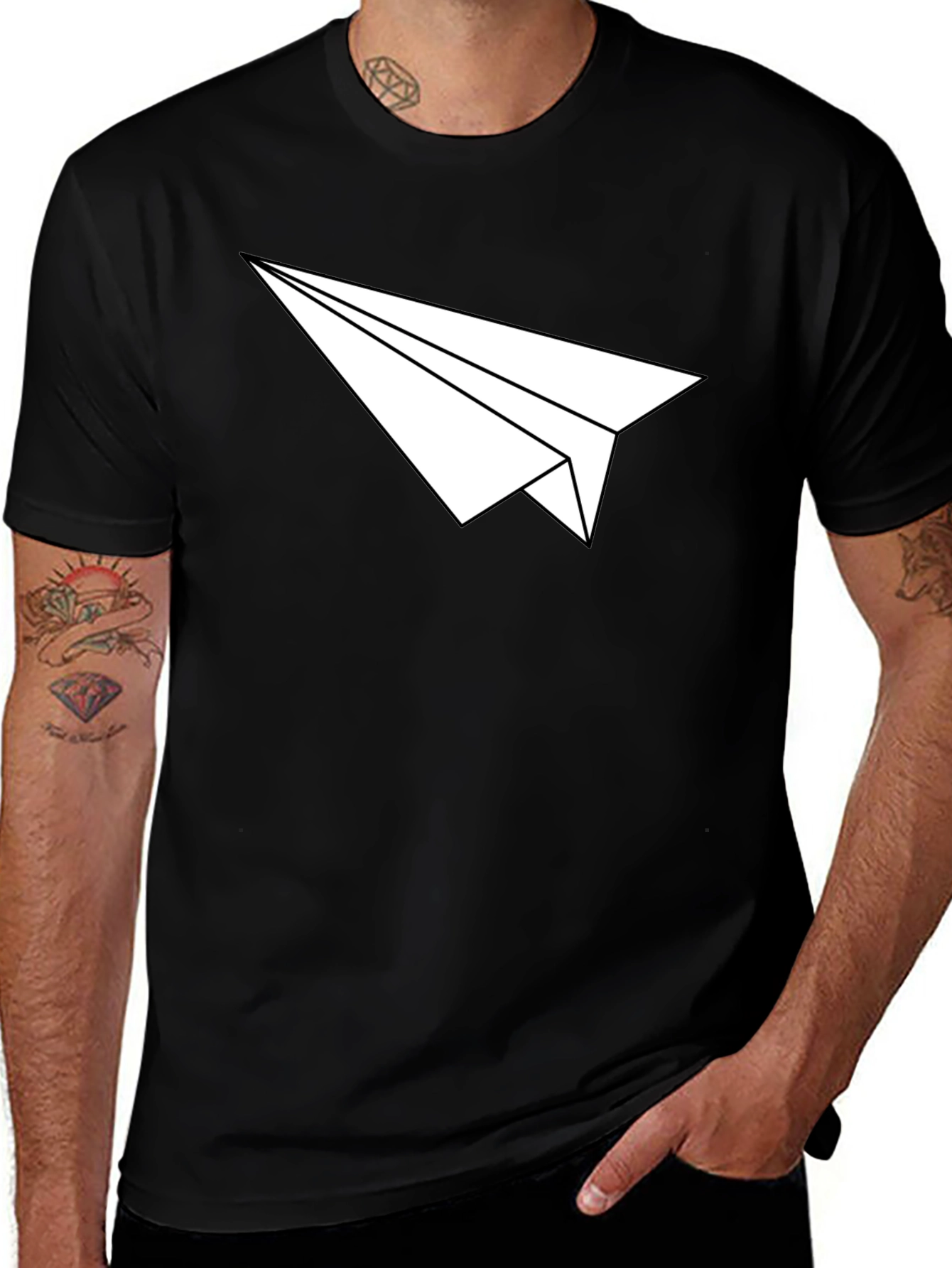 Paper Plane Graphic Tee - Classic Comfort