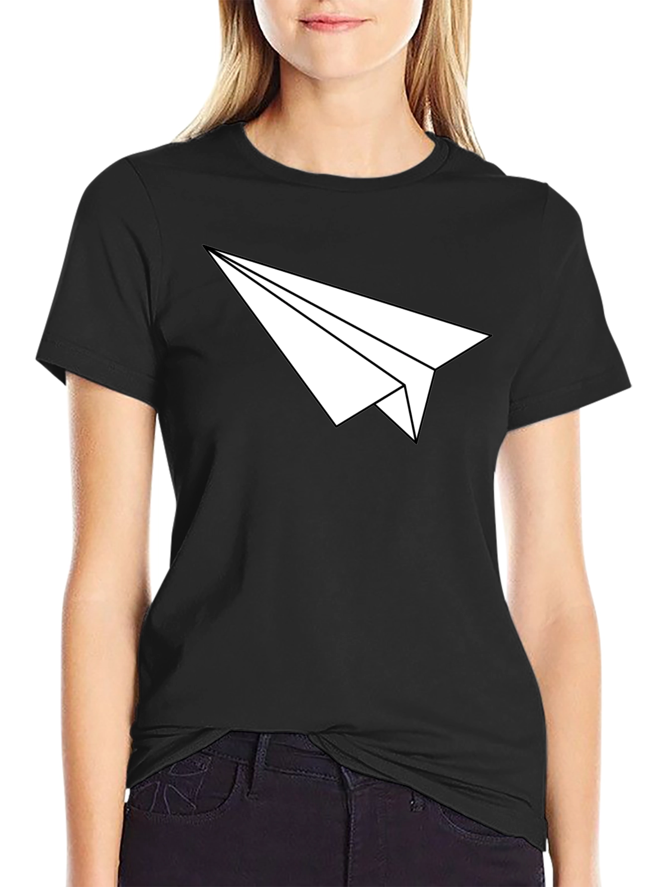 Paper Plane Graphic Tee - Classic Comfort