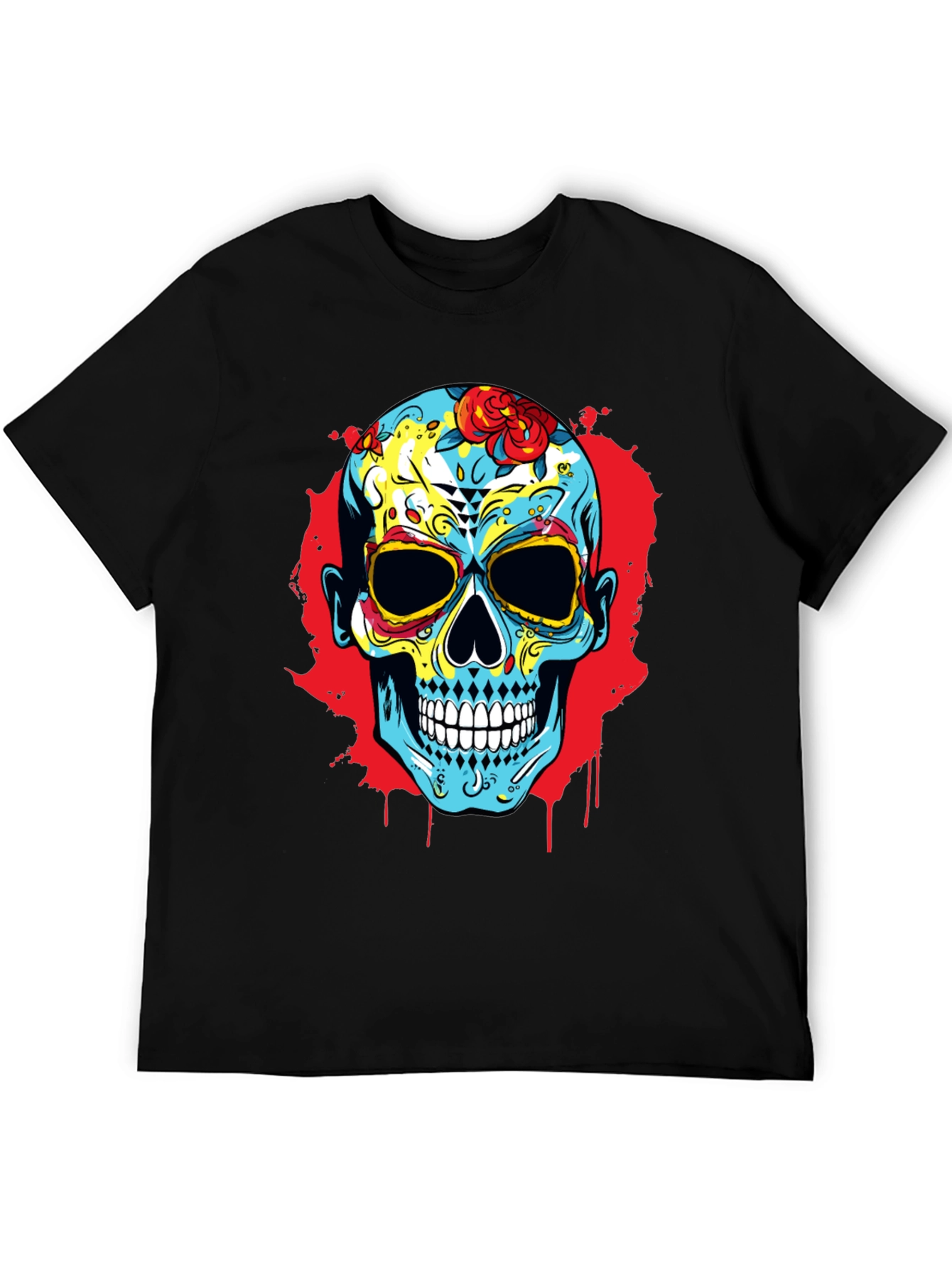 Sugar Skull Graphic Print T-Shirt