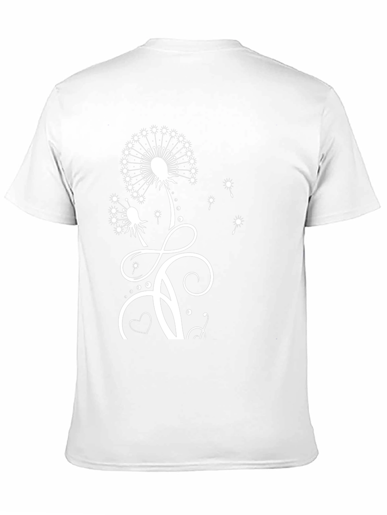 Black Dandelion Print T-Shirt