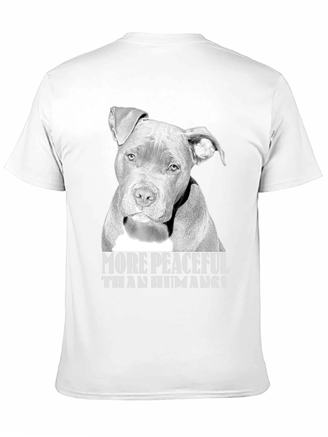 Peaceful Pitbull Graphic T-Shirt - Menswear