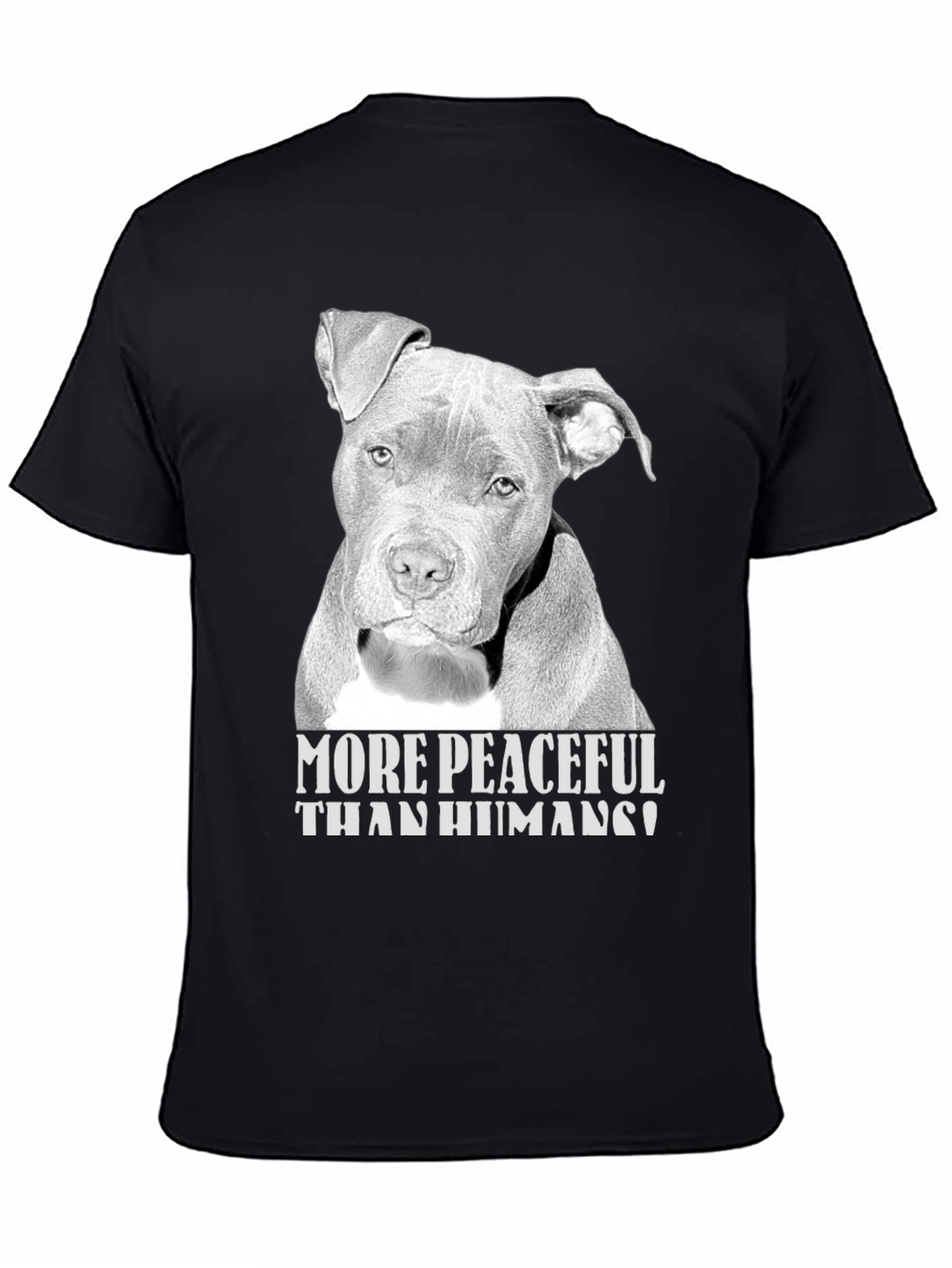 Peaceful Pitbull Graphic T-Shirt - Menswear